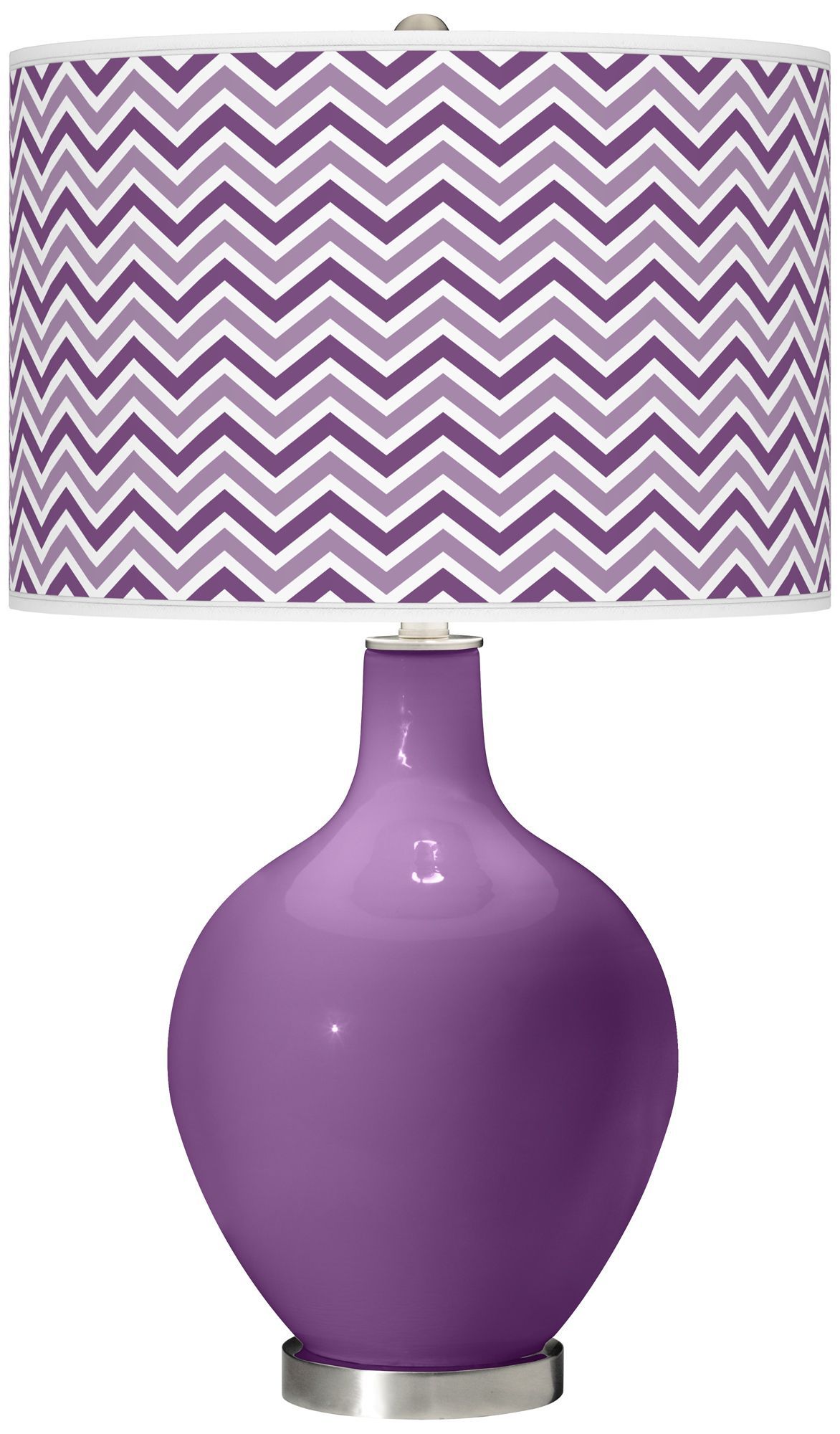 Passionate Purple Narrow Zig Zag Ovo Table Lamp