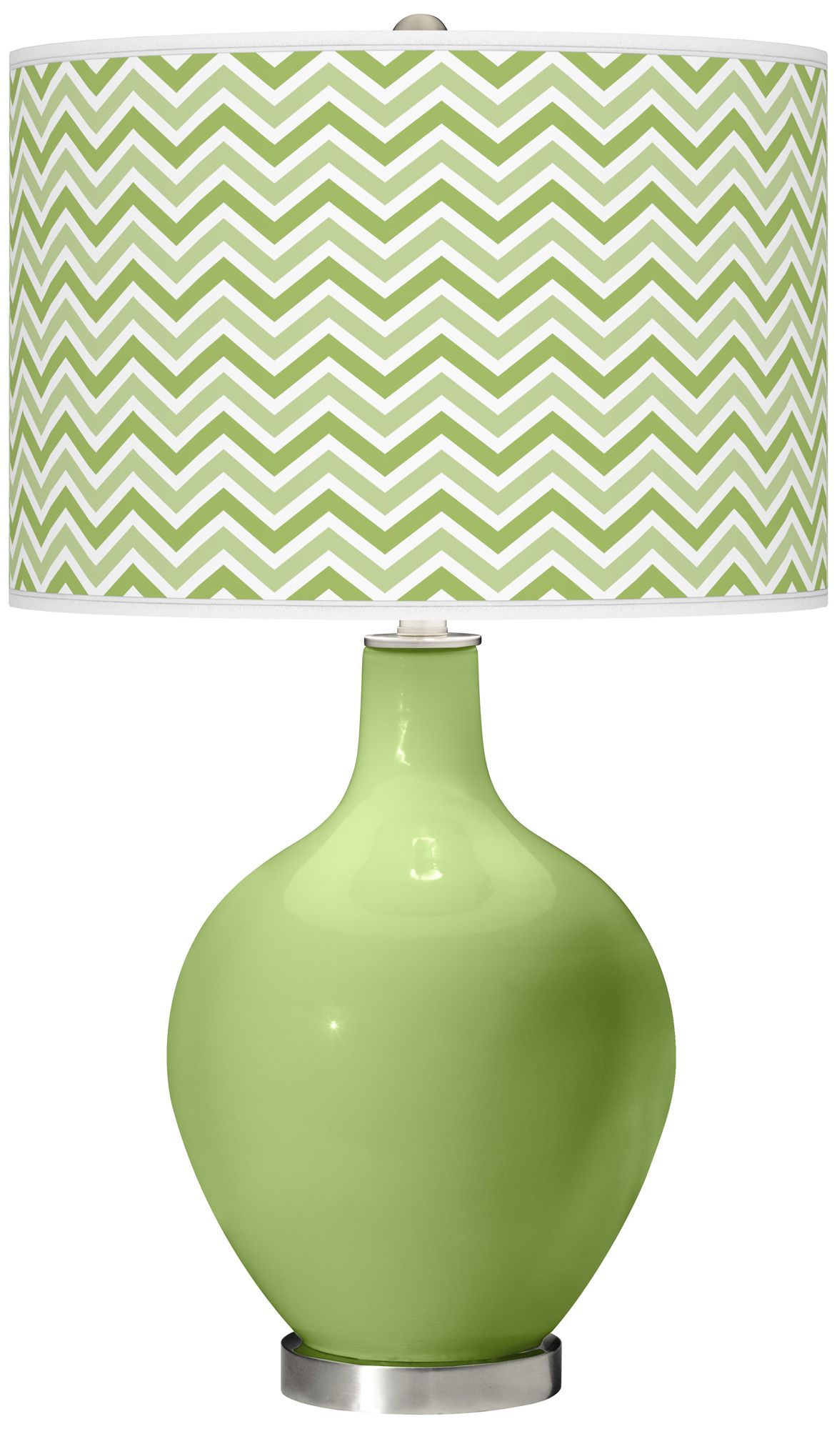 Lime Rickey Narrow Zig Zag Ovo Table Lamp