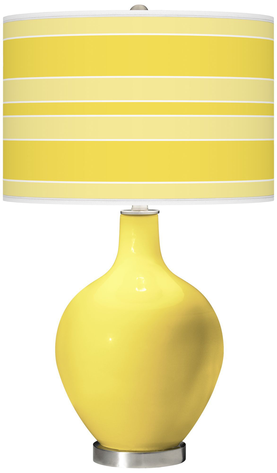 Lemon Twist Bold Stripe Ovo Table Lamp