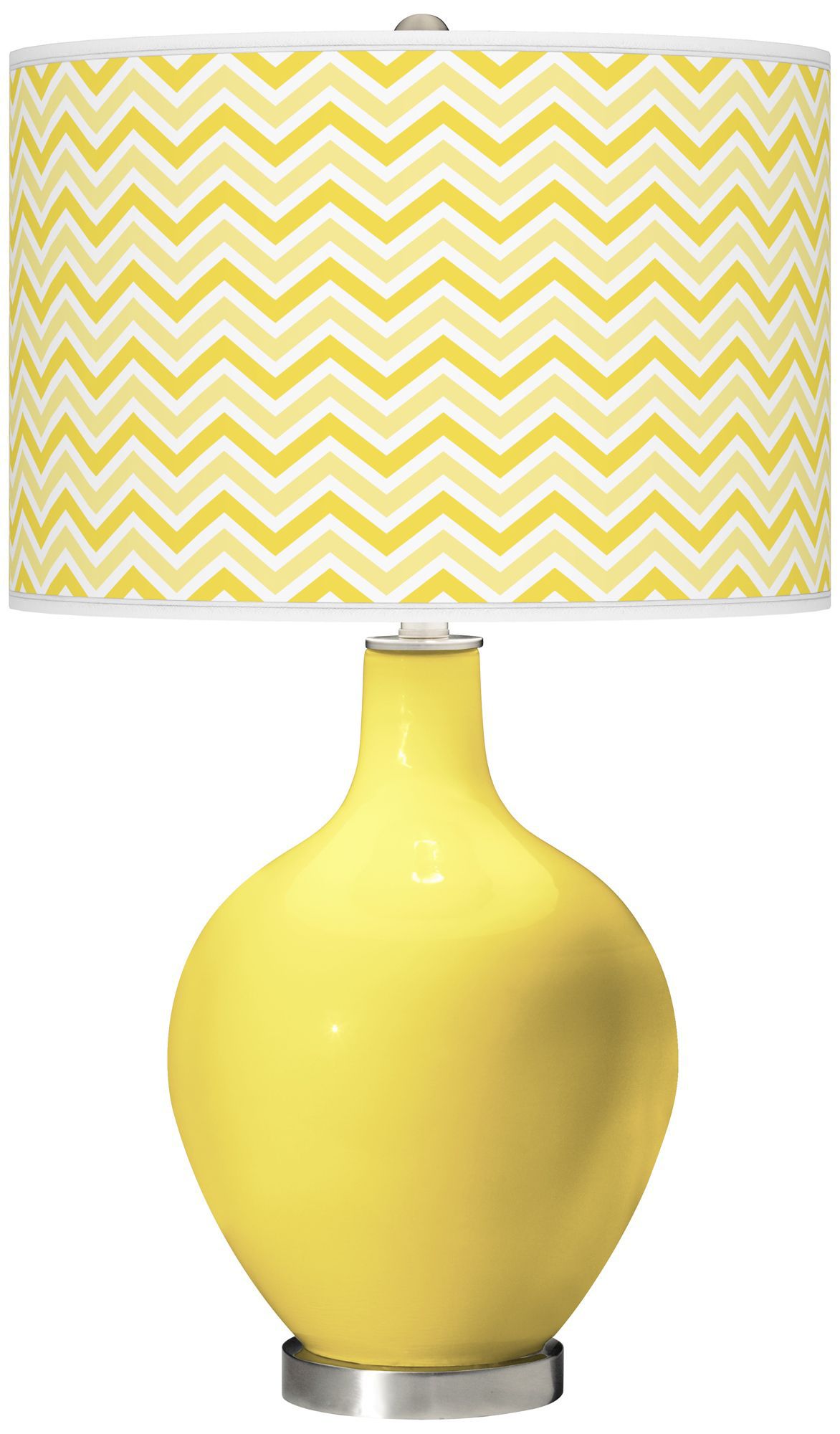 Lemon Twist Narrow Zig Zag Ovo Table Lamp