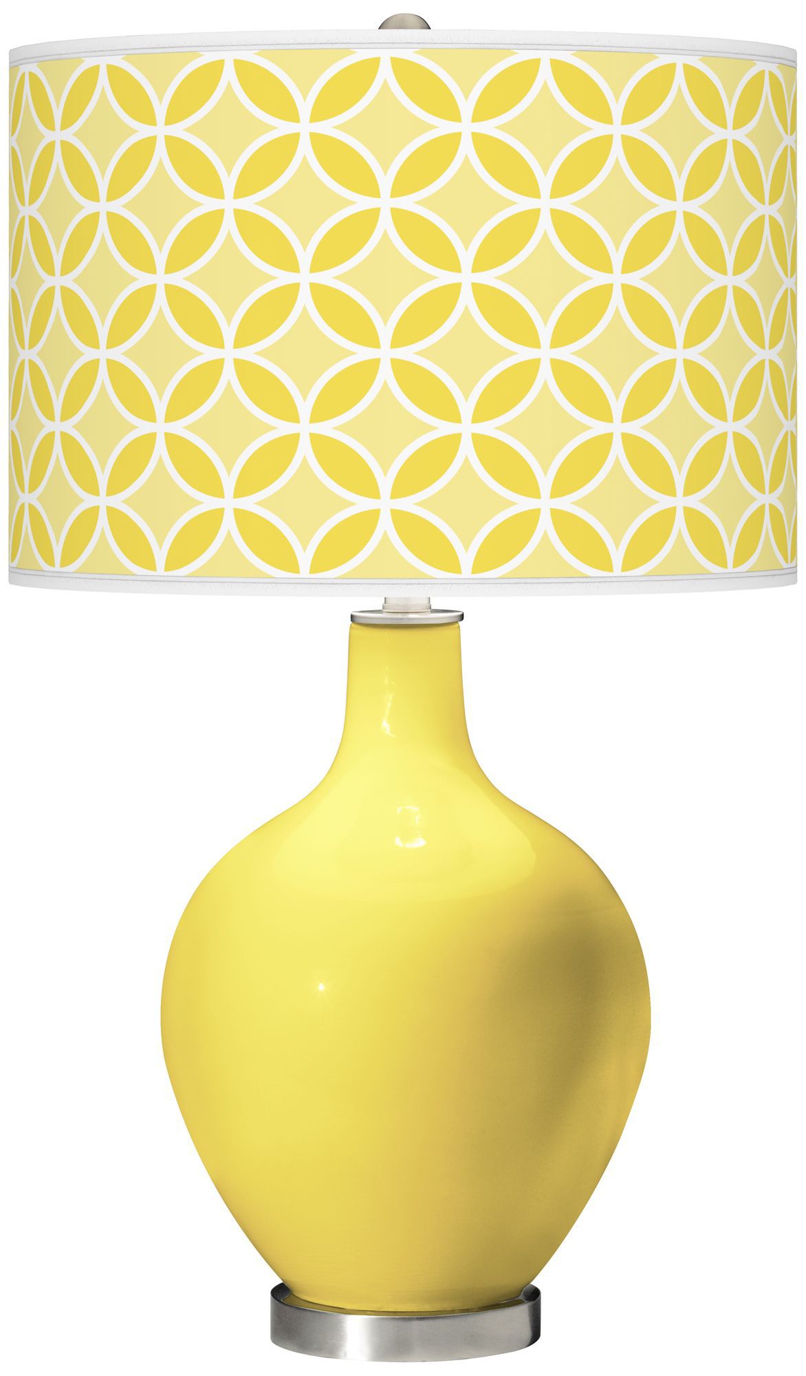 Lemon Twist Circle Rings Ovo Table Lamp