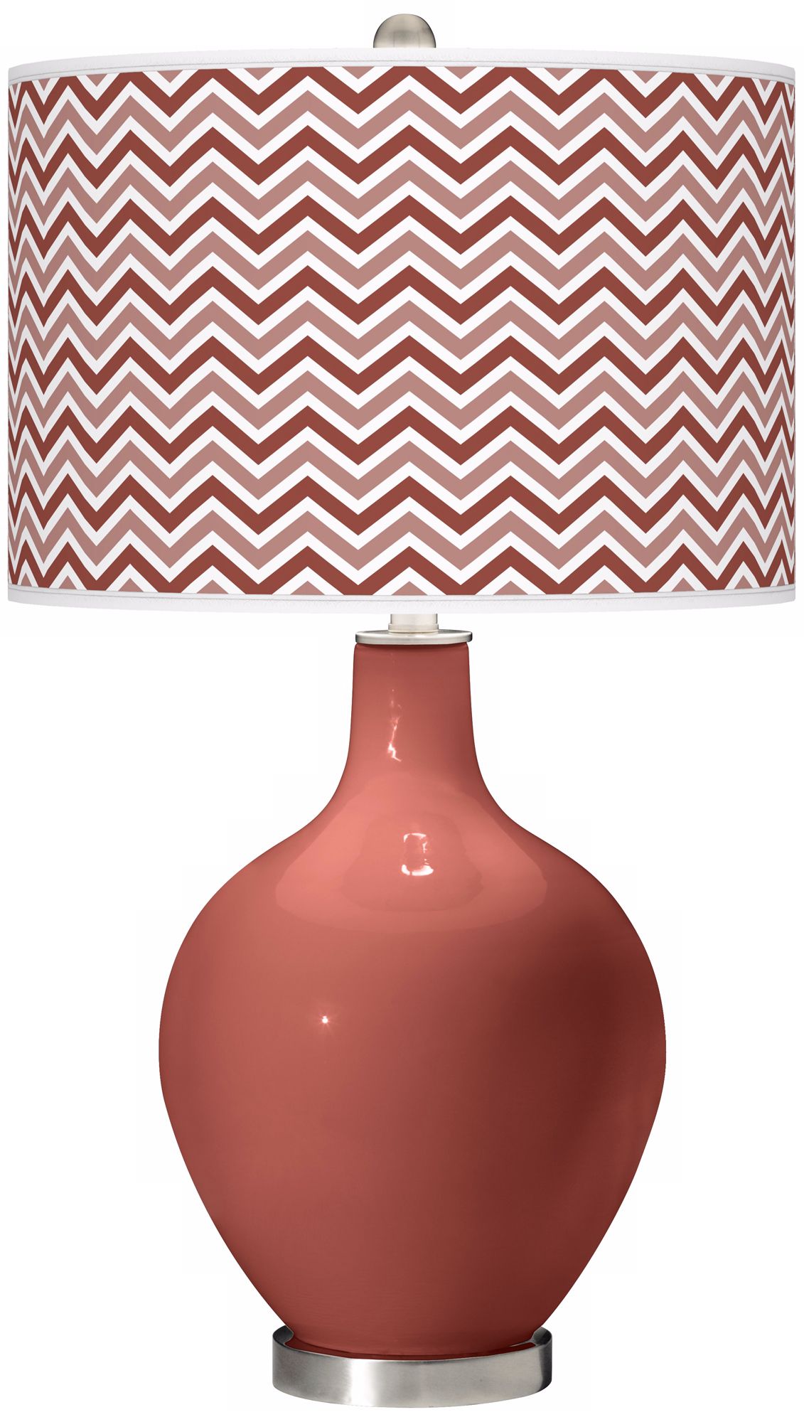 Brick Paver Narrow Zig Zag Ovo Table Lamp