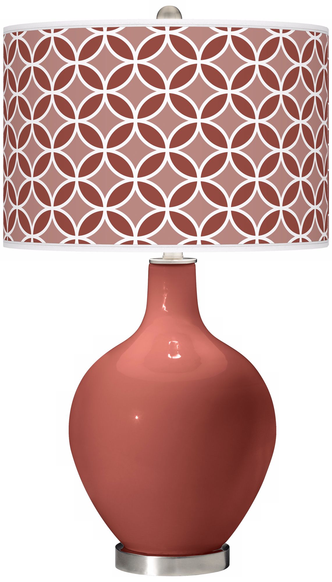 Brick Paver Circle Rings Ovo Table Lamp