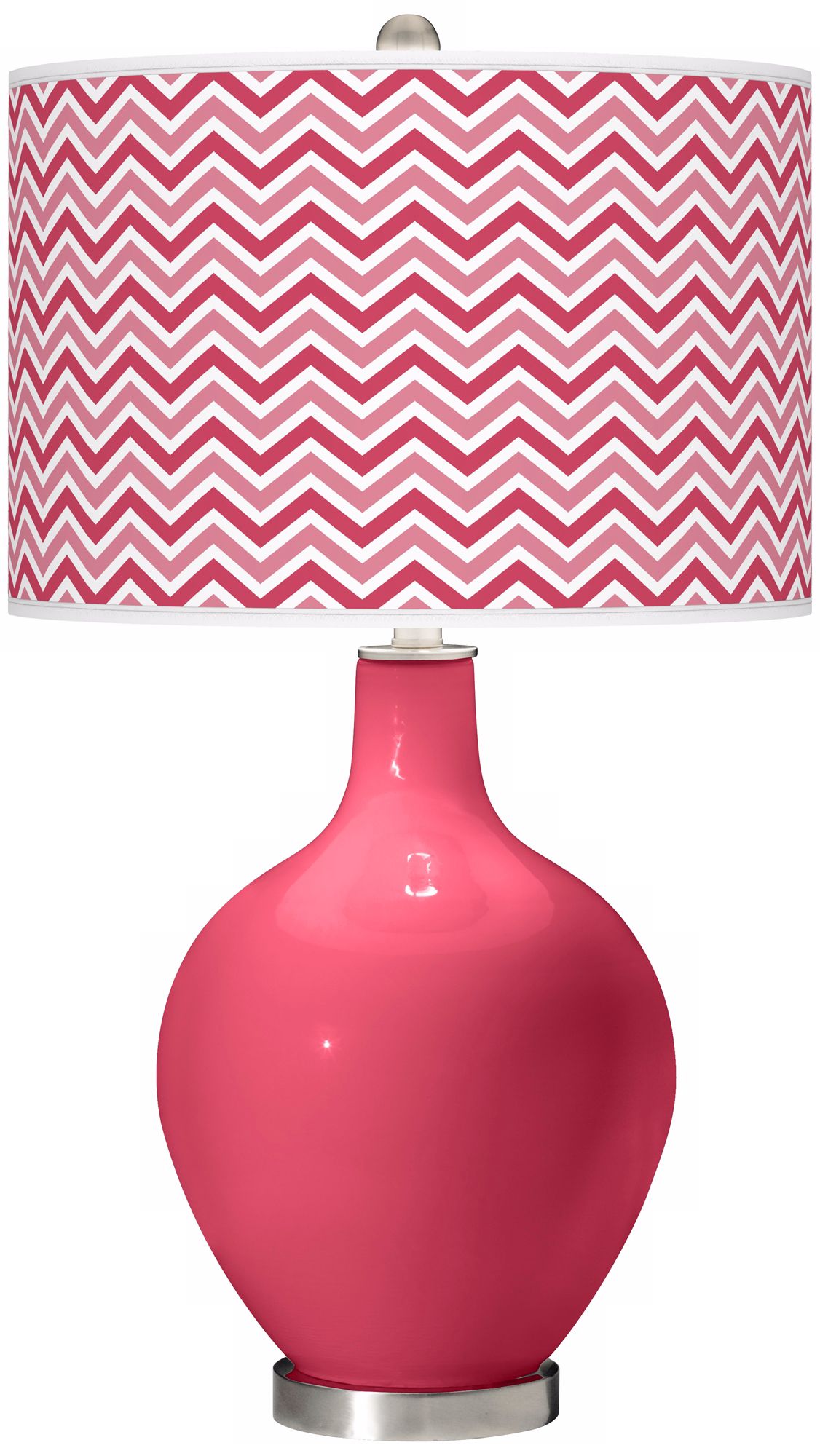 Eros Pink Narrow Zig Zag Ovo Table Lamp
