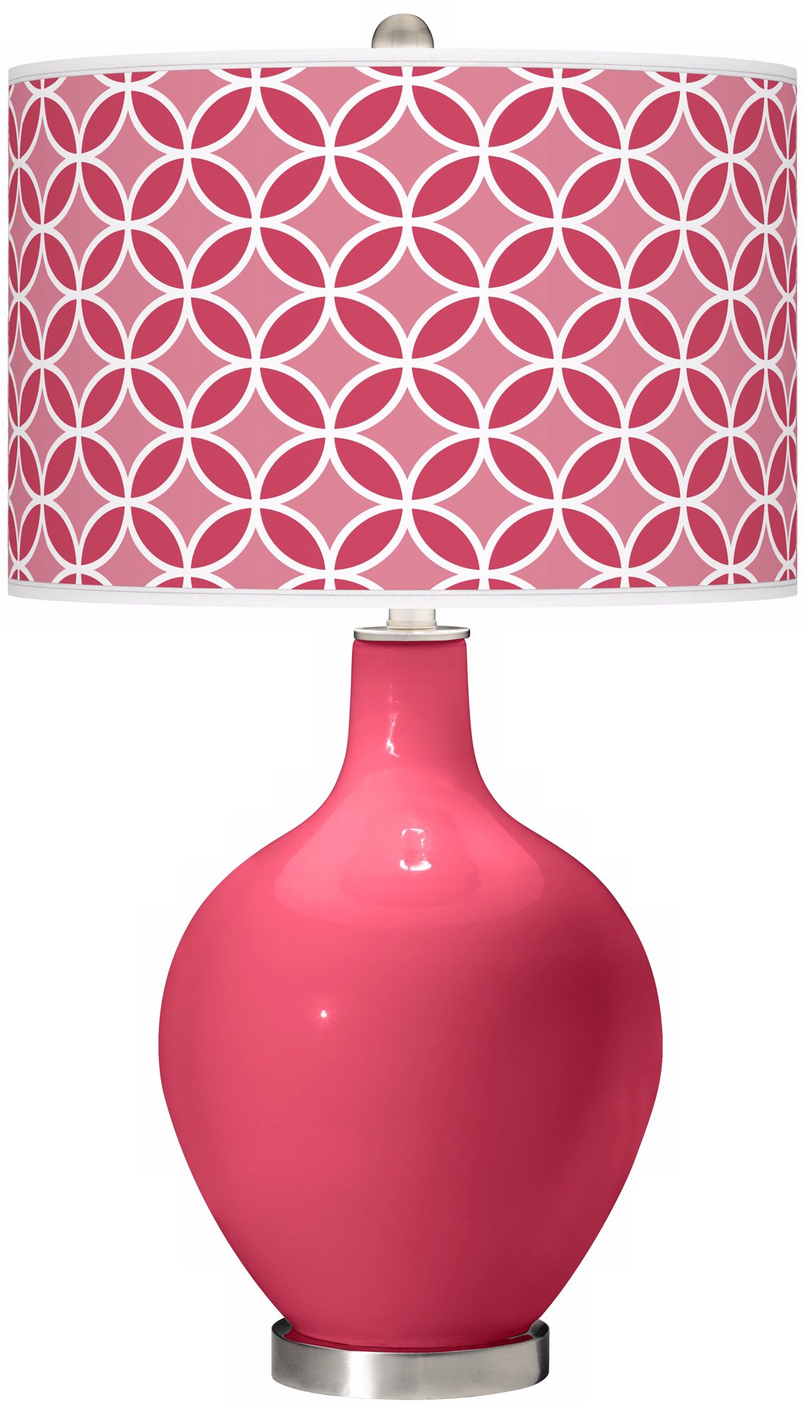Eros Pink Circle Rings Ovo Table Lamp