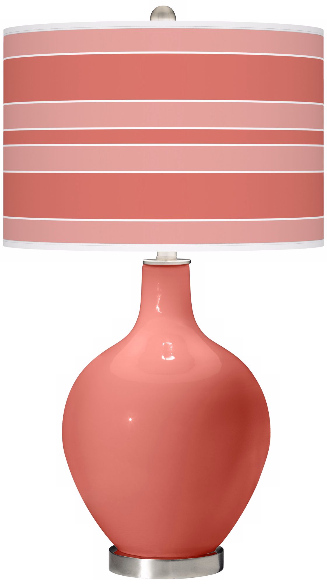 Coral Reef Bold Stripe Ovo Table Lamp