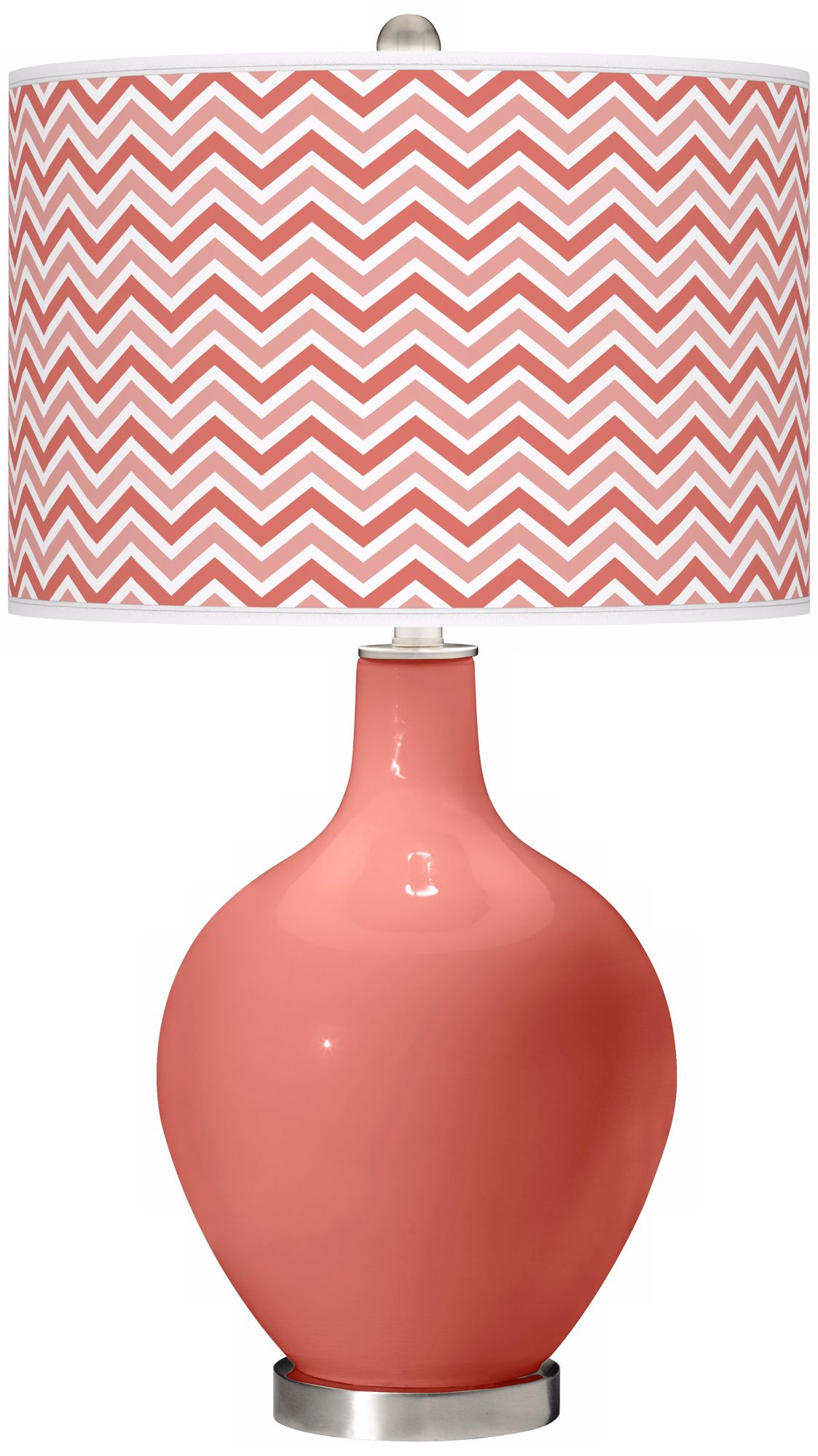 Coral Reef Narrow Zig Zag Ovo Table Lamp