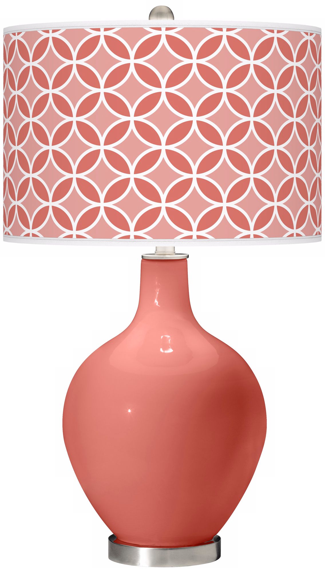 Coral Reef Circle Rings Ovo Table Lamp