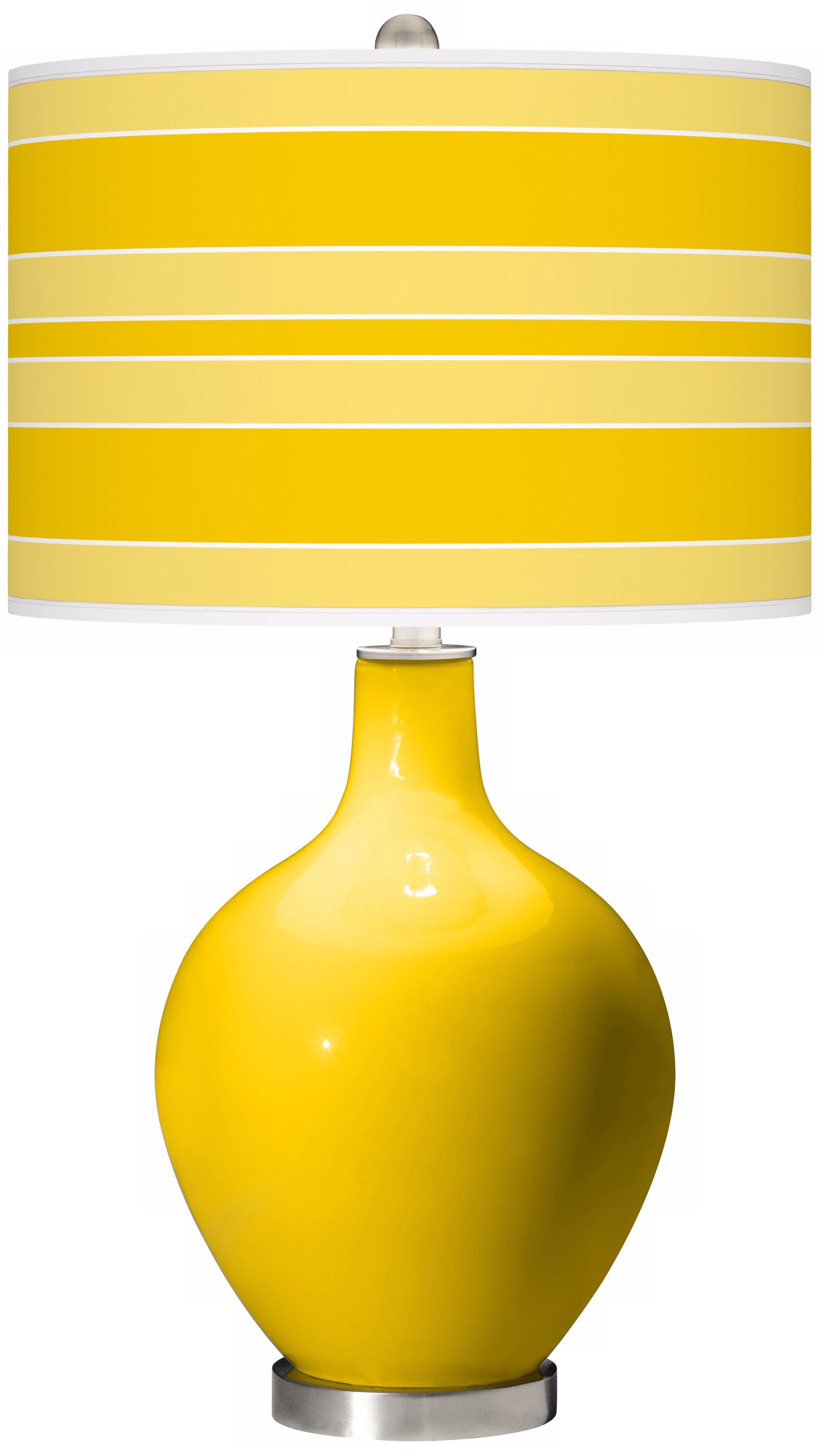 Citrus Bold Stripe Ovo Table Lamp