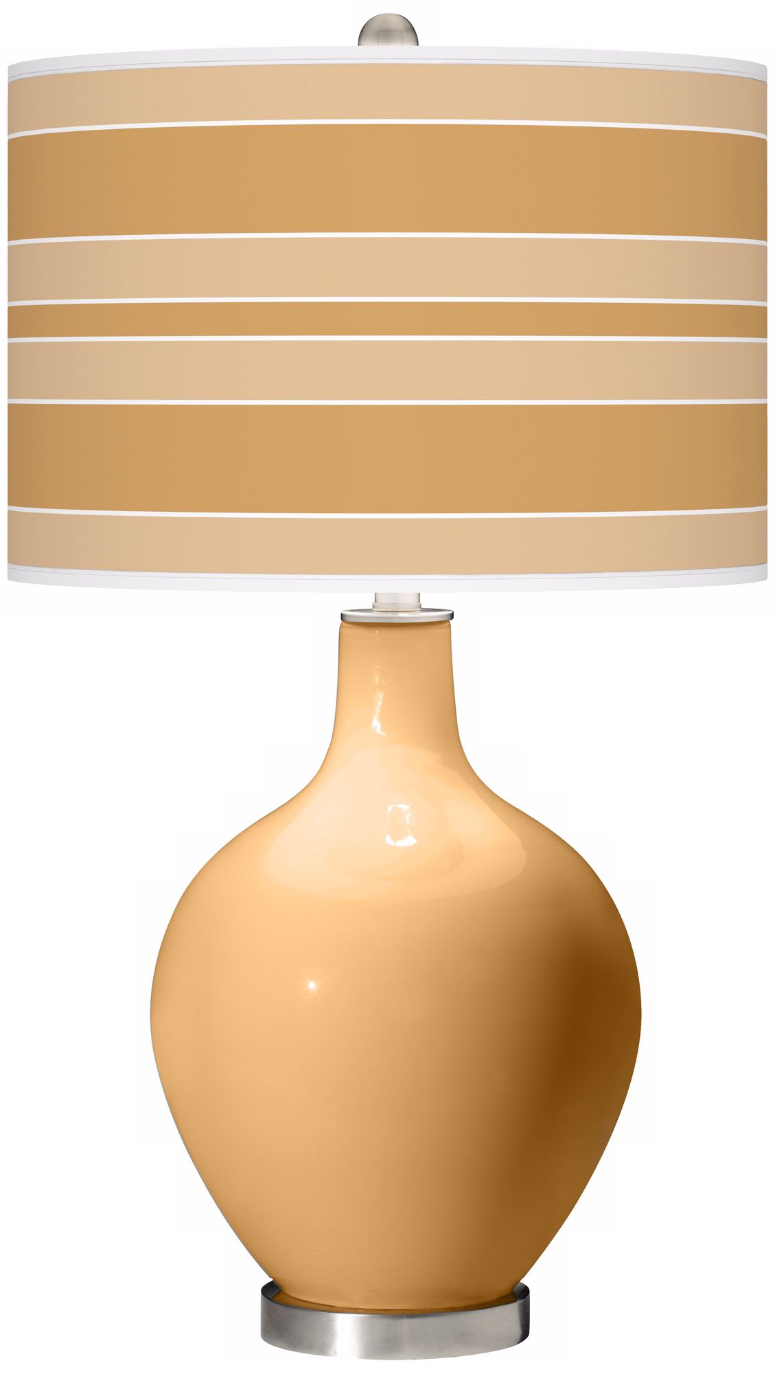 Harvest Gold Bold Stripe Ovo Table Lamp