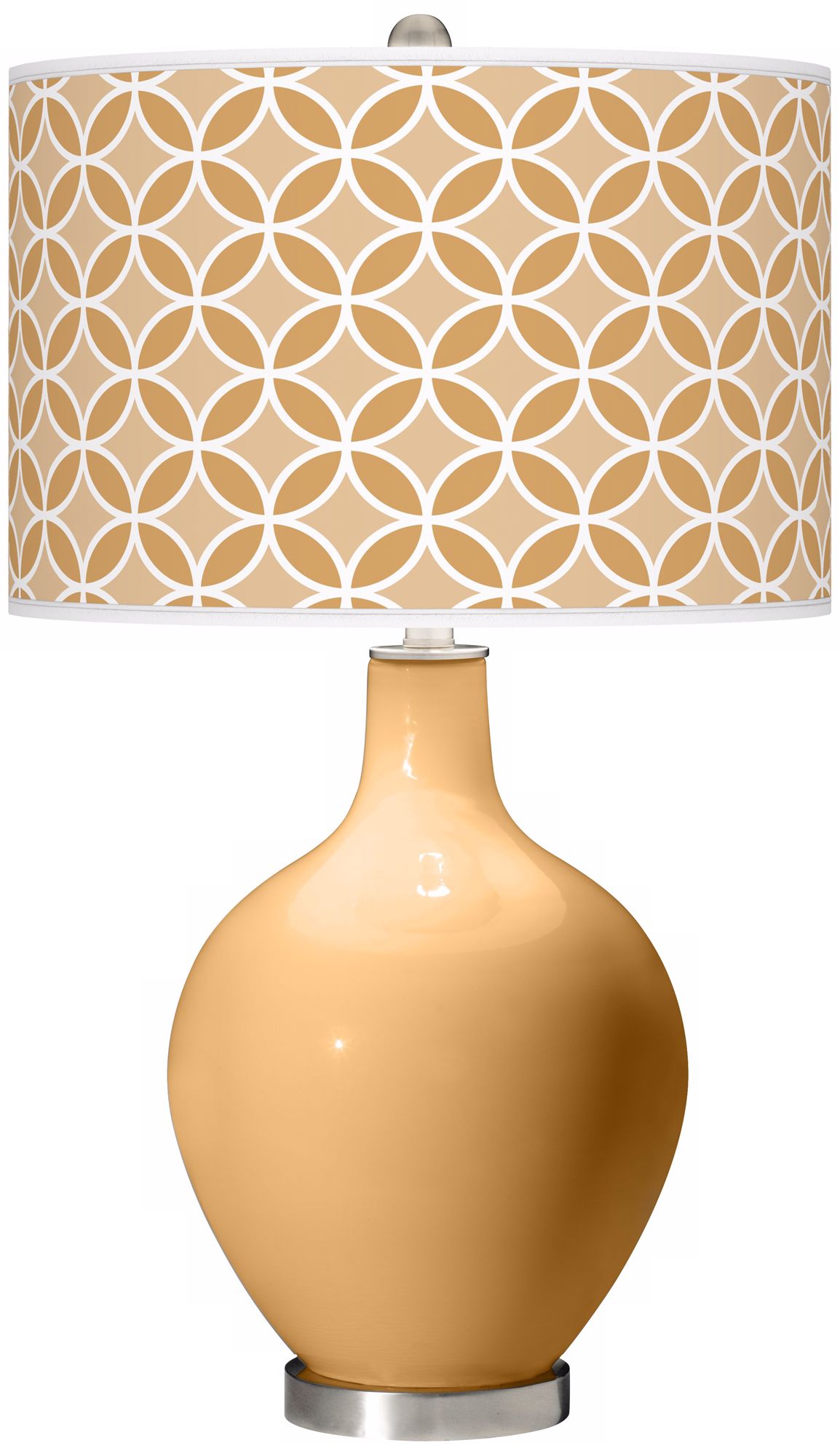 Harvest Gold Circle Rings Ovo Table Lamp