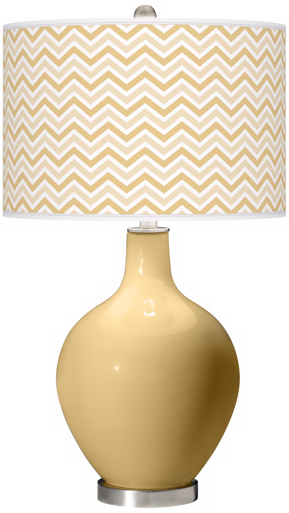 Humble Gold Narrow Zig Zag Ovo Table Lamp