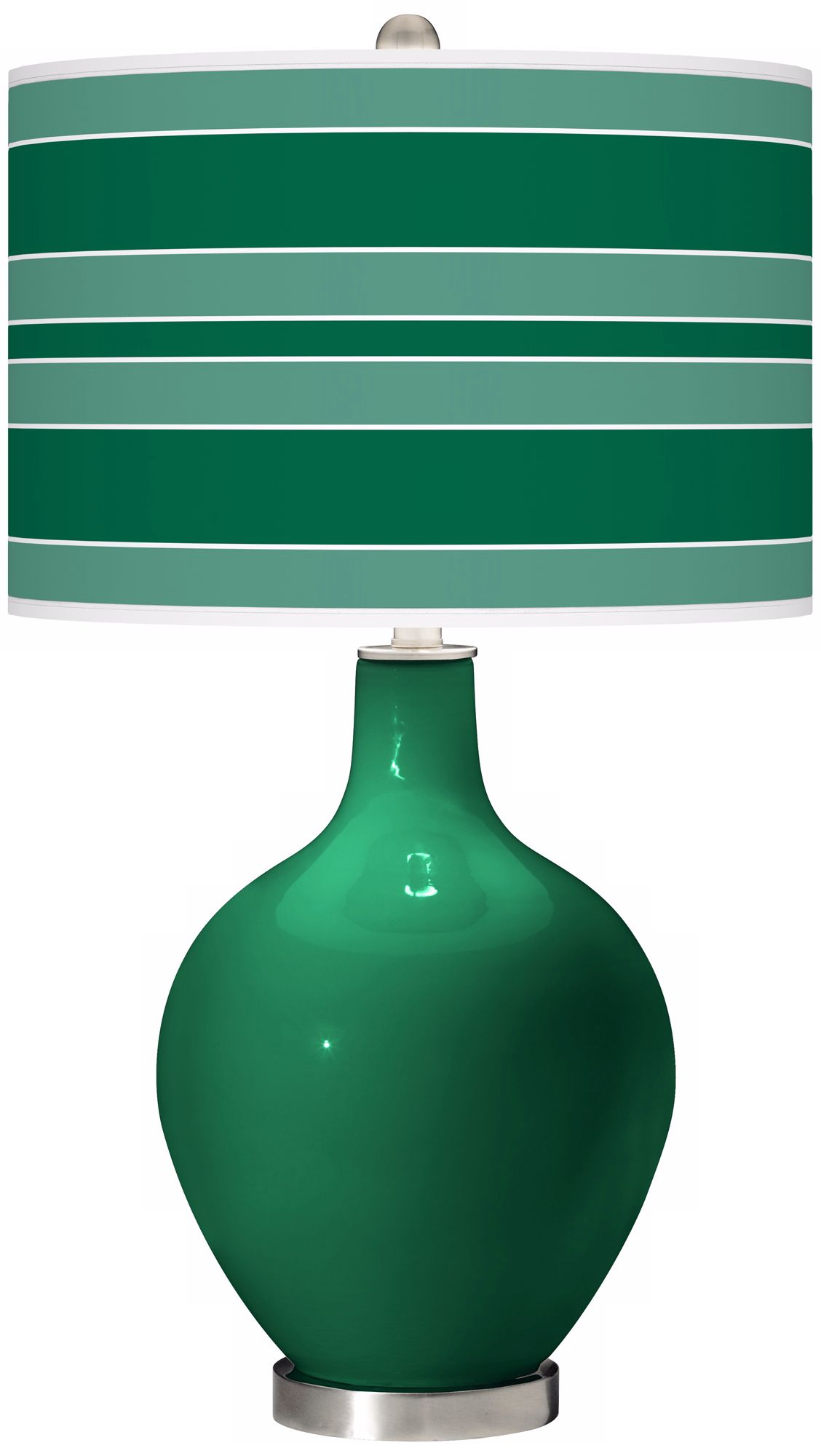 Greens Bold Stripe Ovo Table Lamp