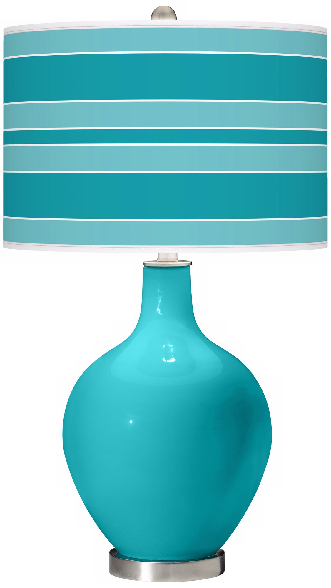 Surfer Blue Bold Stripe Ovo Table Lamp