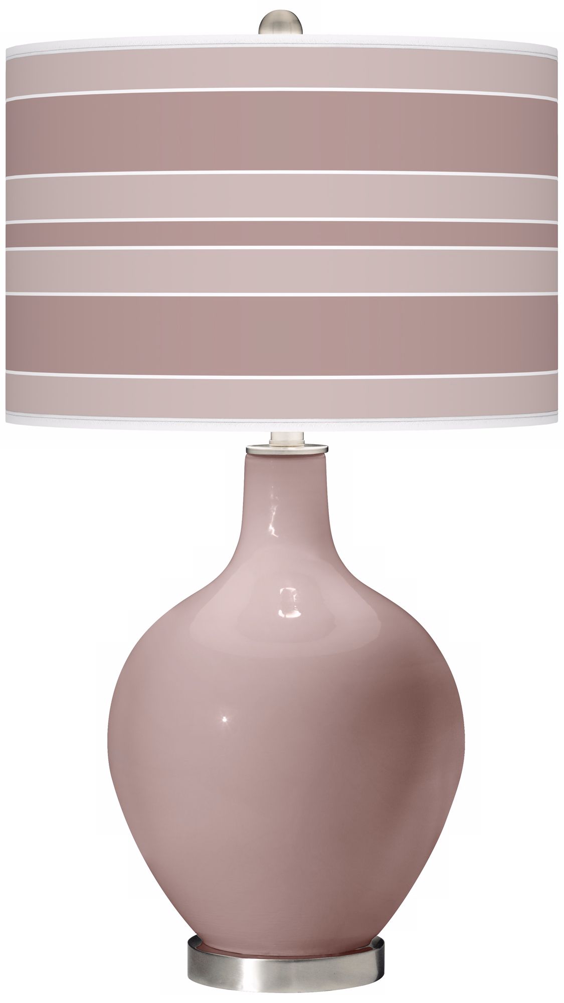 Dressy Rose Bold Stripe Ovo Table Lamp