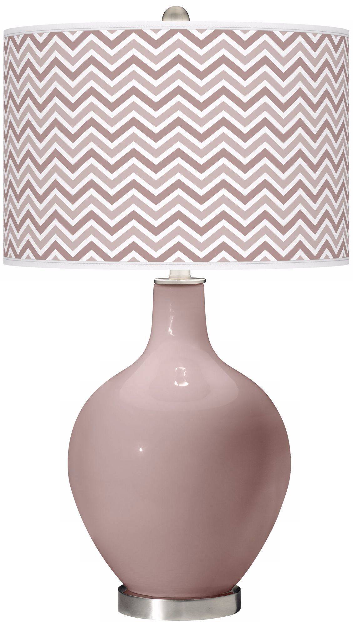 Dressy Rose Narrow Zig Zag Ovo Table Lamp