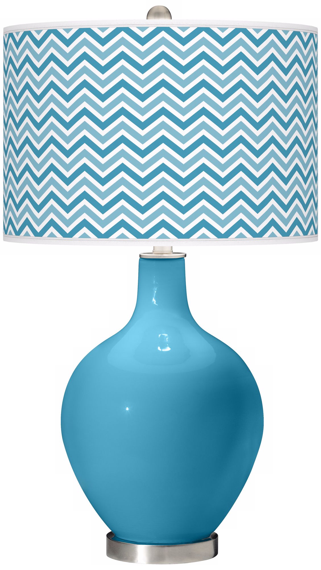 Jamaica Bay Narrow Zig Zag Ovo Table Lamp