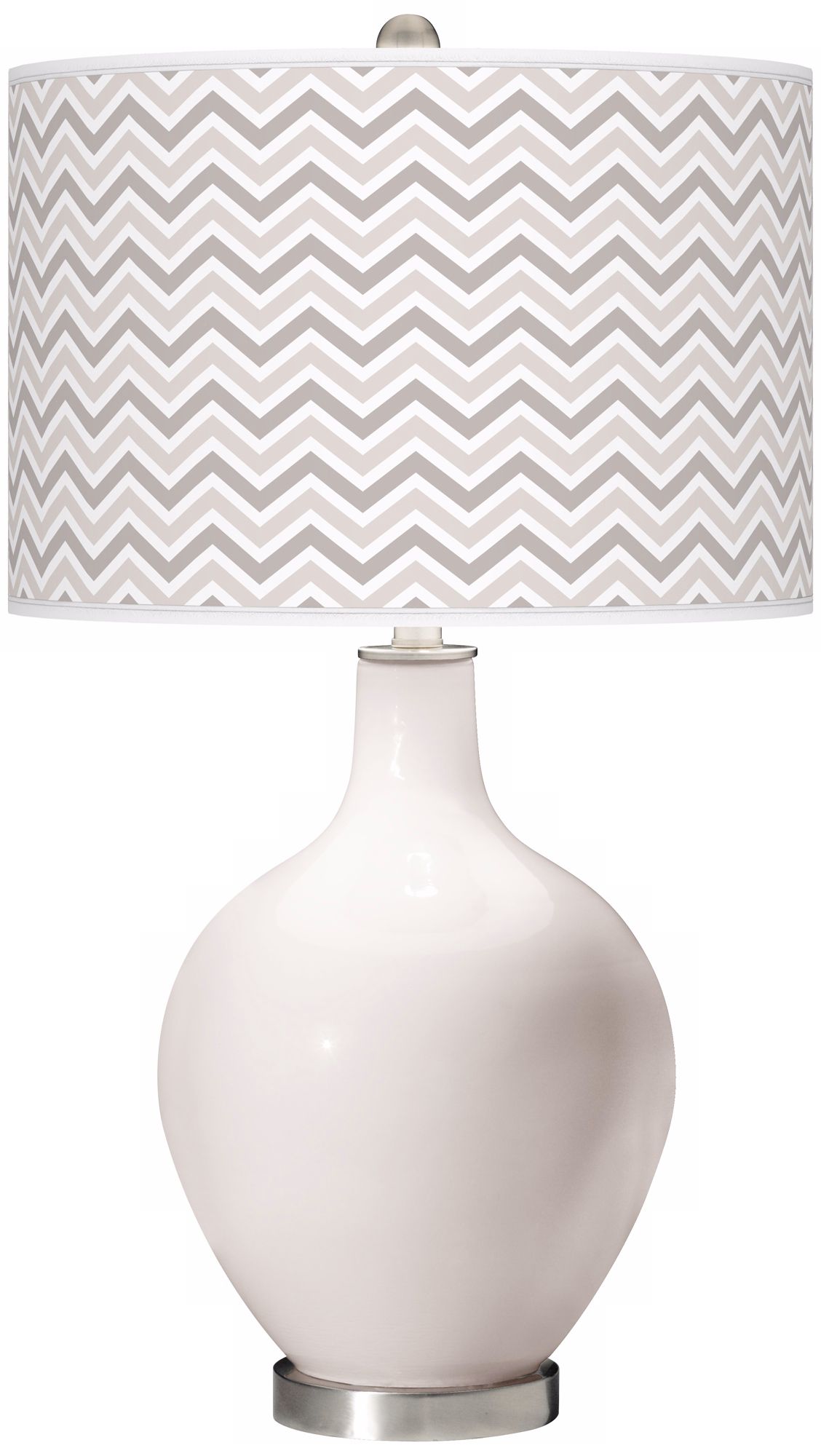 Smart White Narrow Zig Zag Ovo Table Lamp