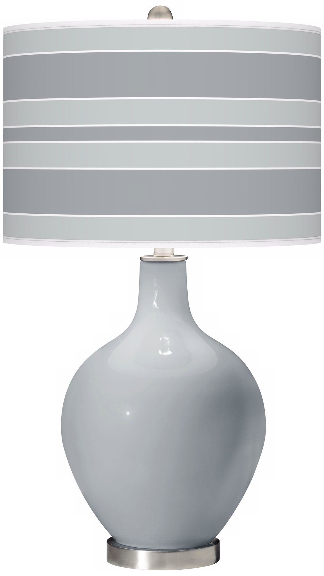 Uncertain Gray Bold Stripe Ovo Table Lamp