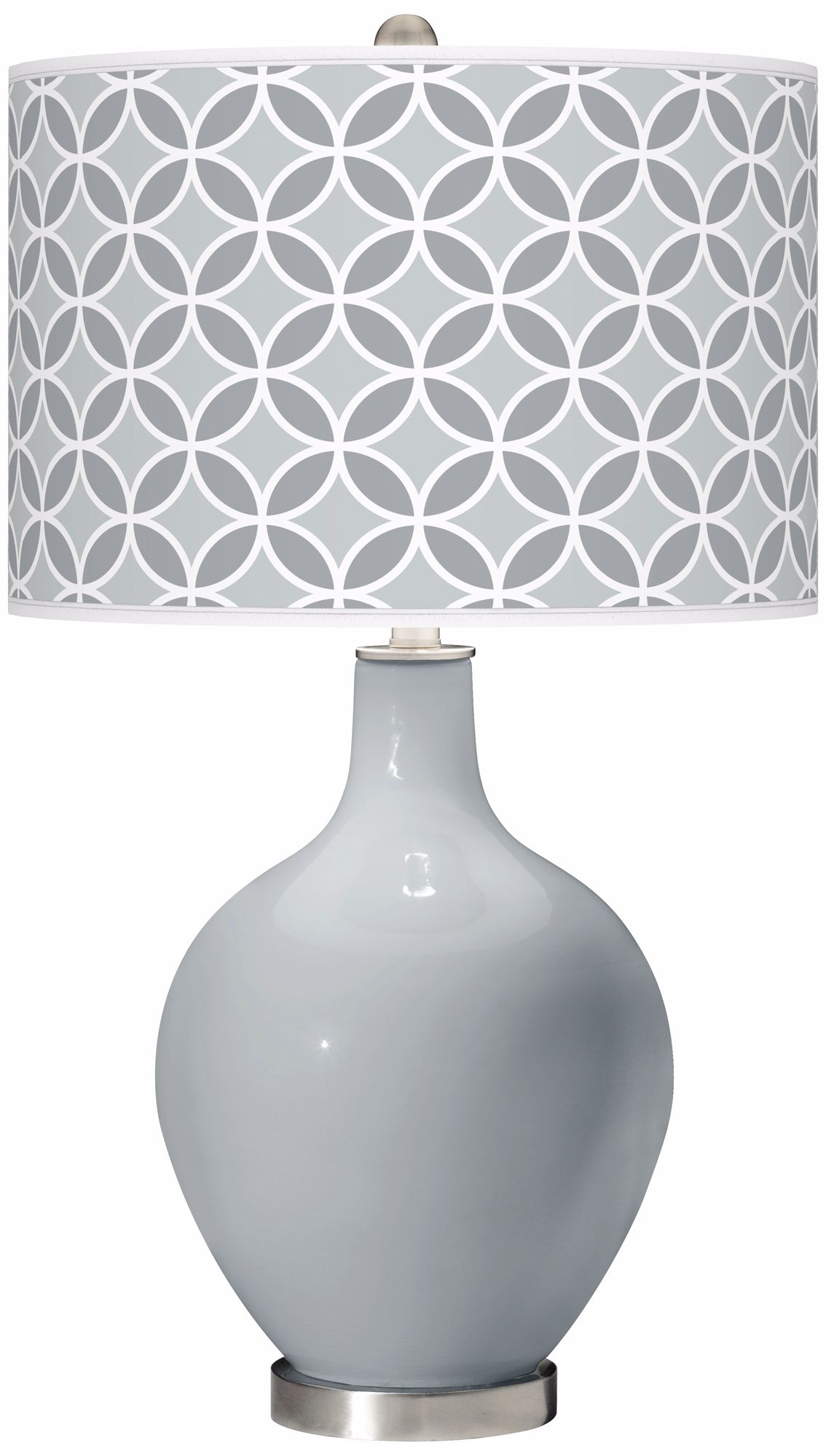 Uncertain Gray Circle Rings Ovo Table Lamp