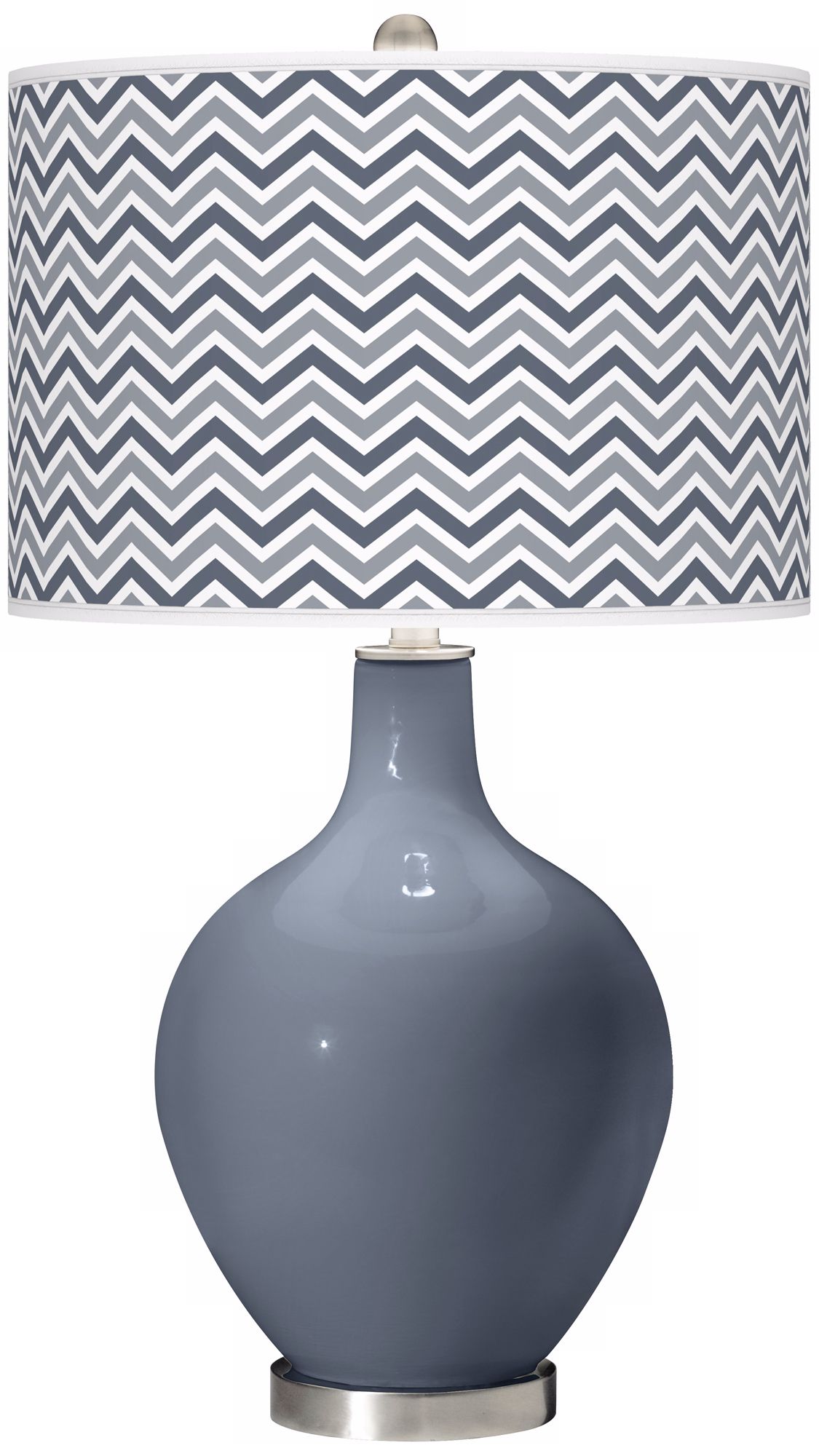 Granite Peak Narrow Zig Zag Ovo Table Lamp