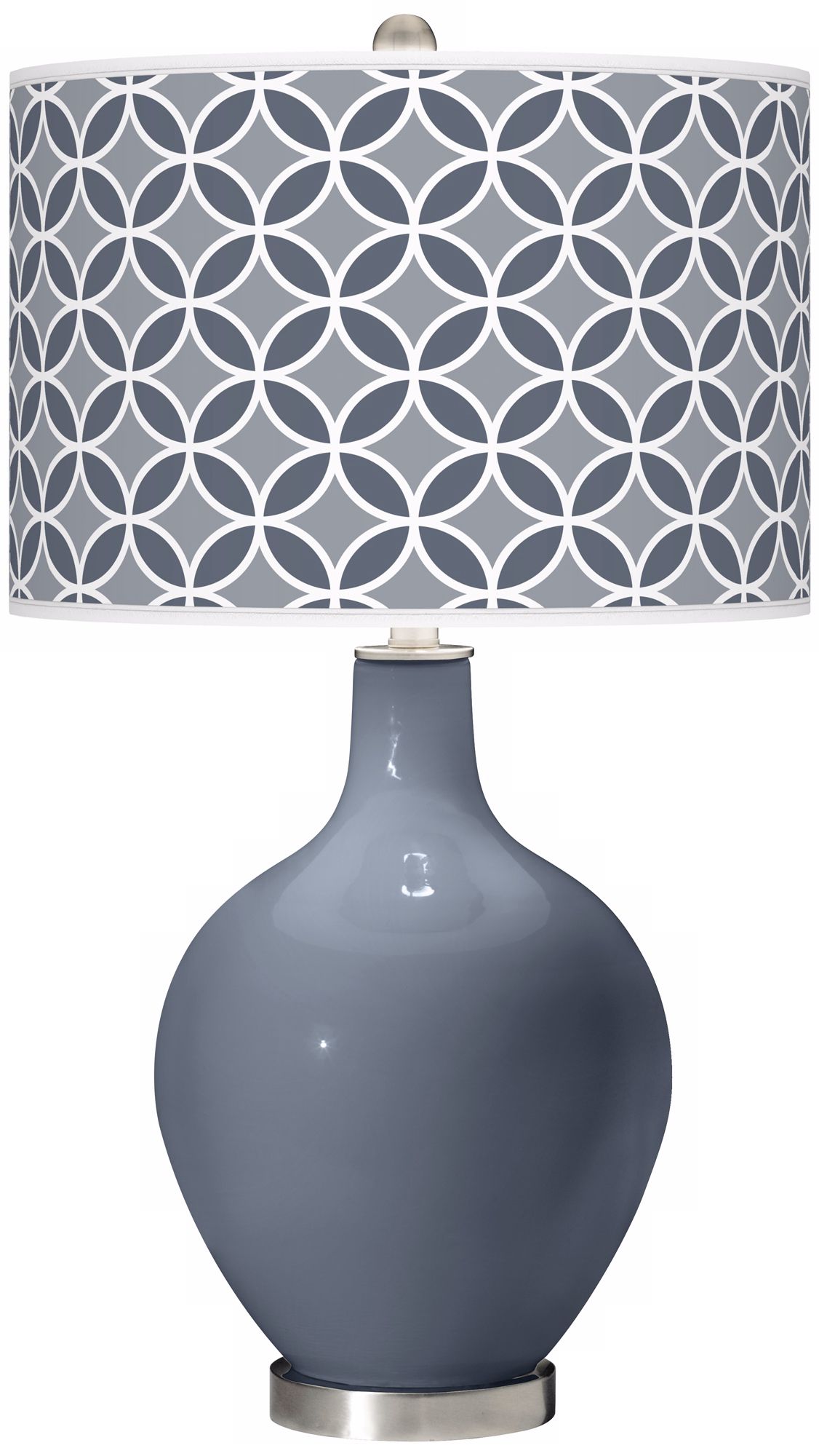 Granite Peak Circle Rings Ovo Table Lamp
