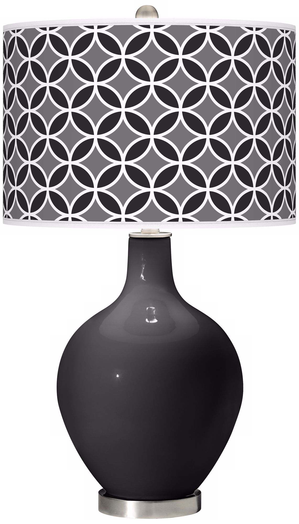 Tricorn Black Circle Rings Ovo Table Lamp