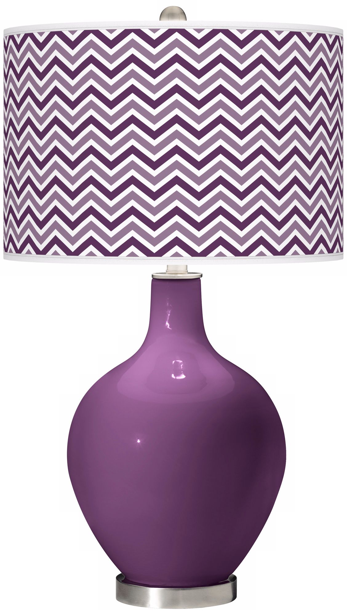 Kimono Violet Narrow Zig Zag Ovo Table Lamp