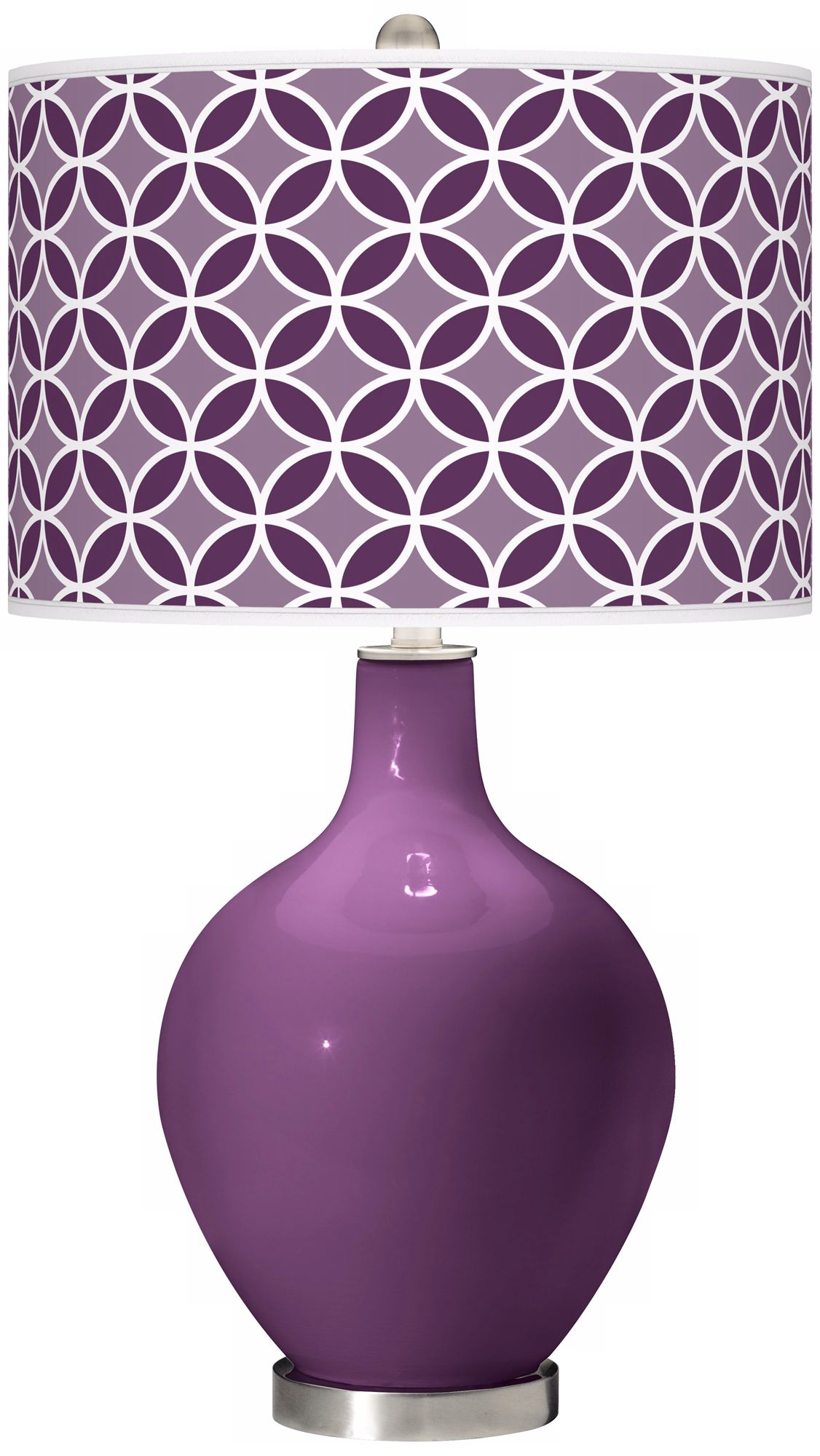 Kimono Violet Circle Rings Ovo Table Lamp