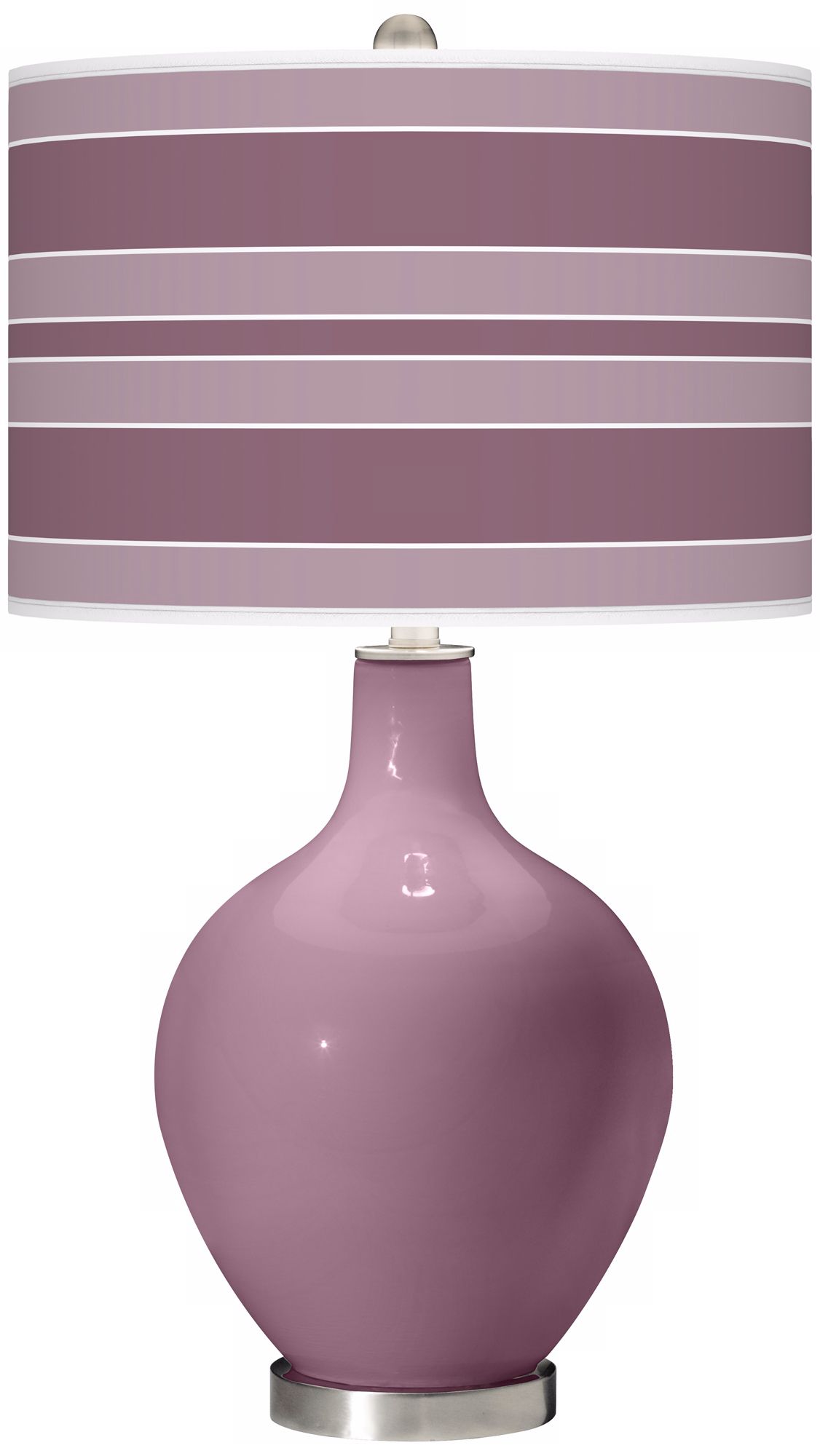 Plum Dandy Bold Stripe Ovo Table Lamp