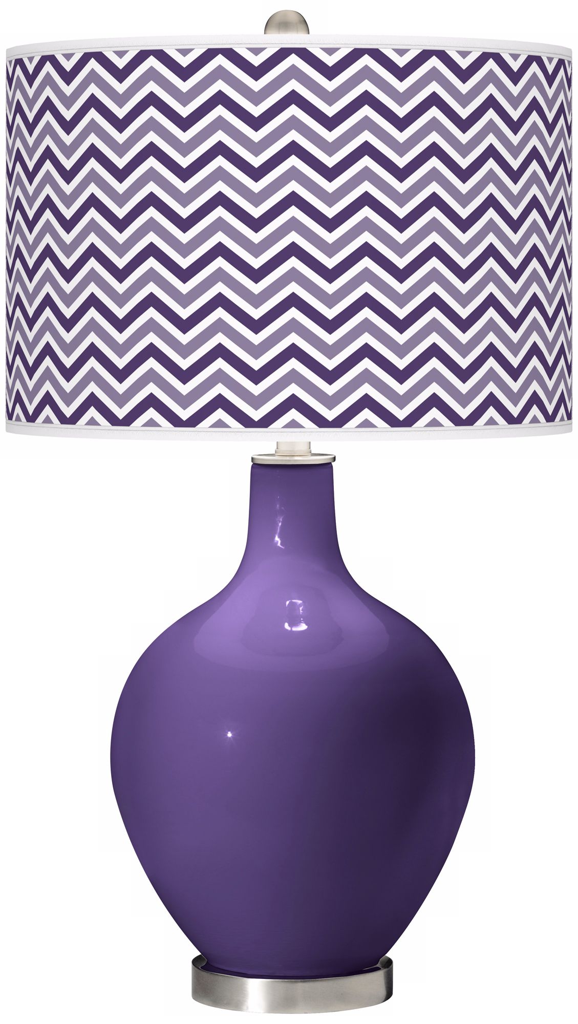 Izmir Purple Narrow Zig Zag Ovo Table Lamp