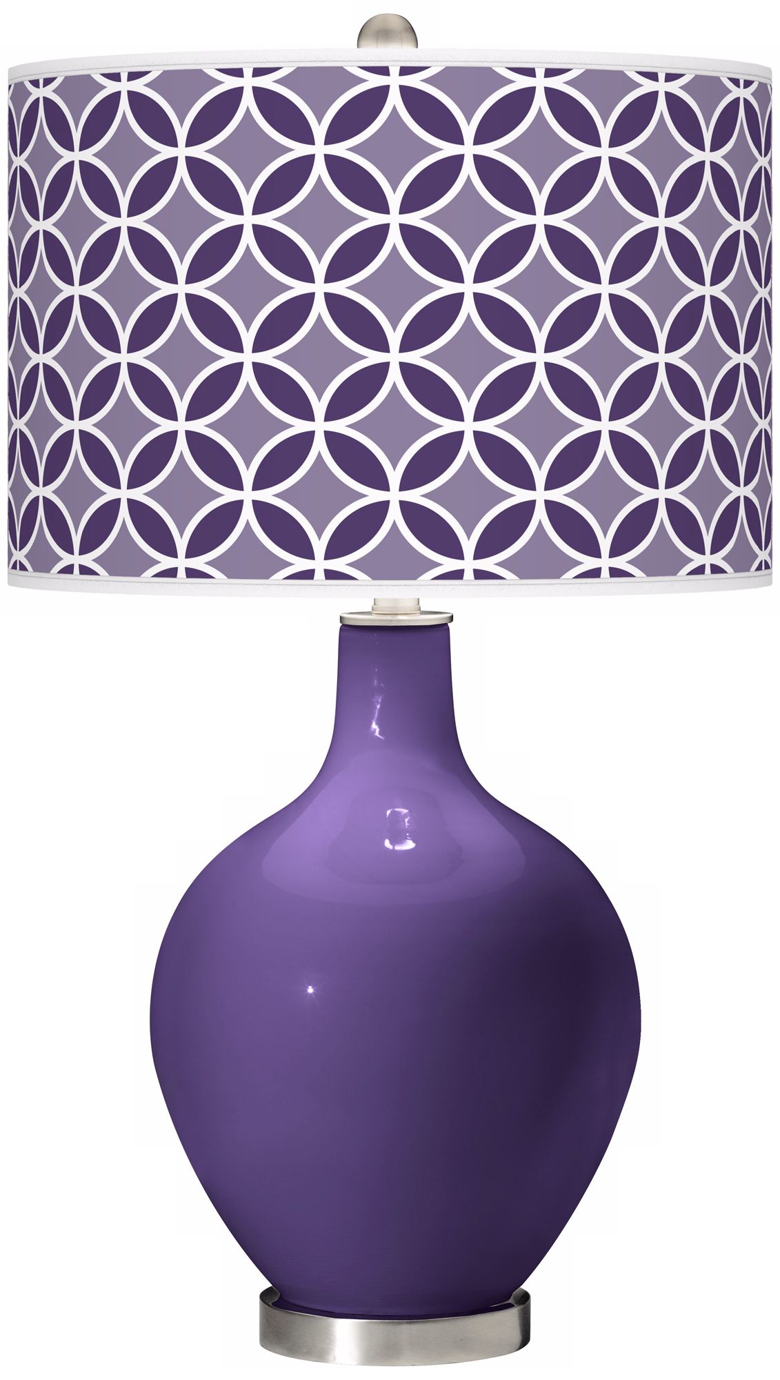 Izmir Purple Circle Rings Ovo Table Lamp