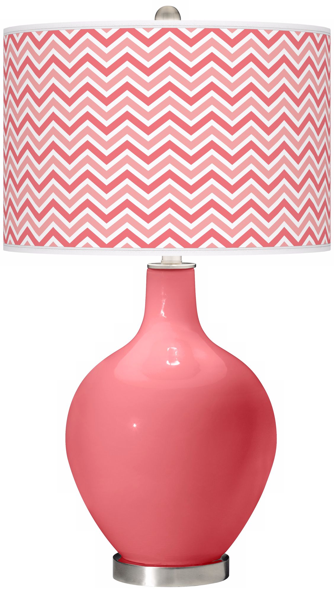 Rose Narrow Zig Zag Ovo Table Lamp