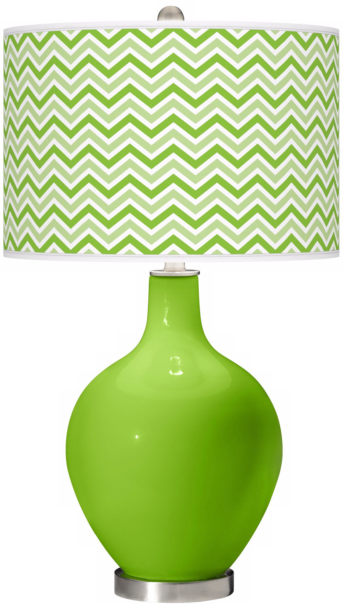 Neon Green Narrow Zig Zag Ovo Table Lamp