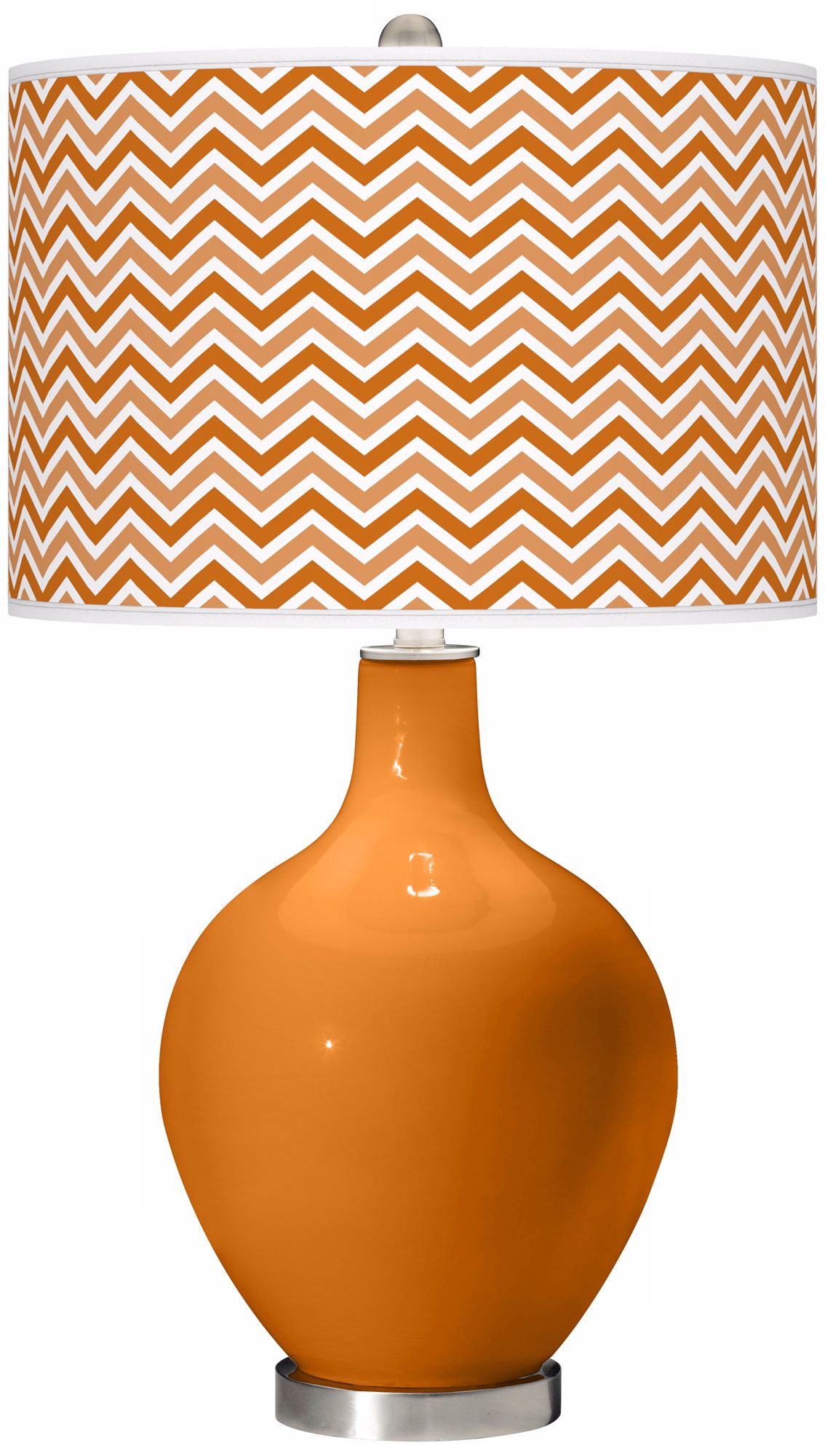 Cinnamon Spice Narrow Zig Zag Ovo Table Lamp