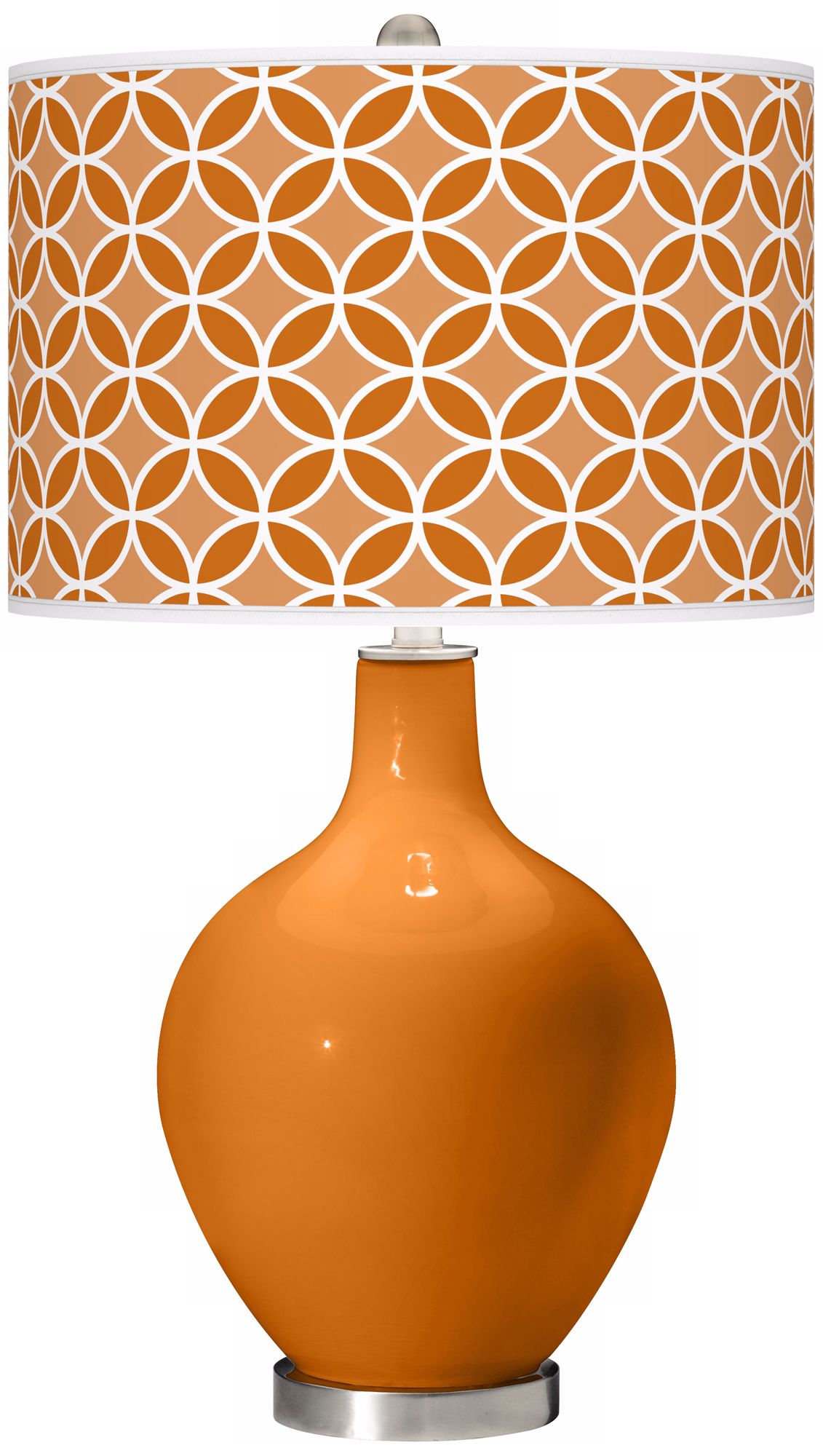 Cinnamon Spice Circle Rings Ovo Table Lamp