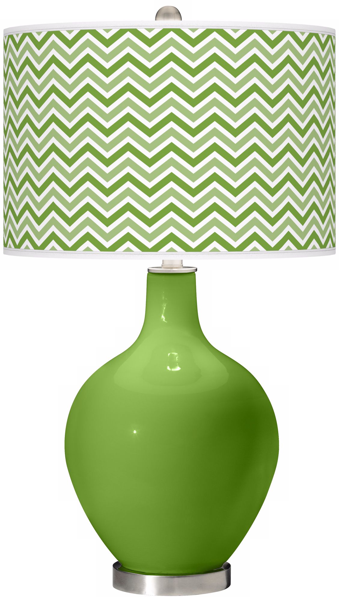 Rosemary Green Narrow Zig Zag Ovo Table Lamp