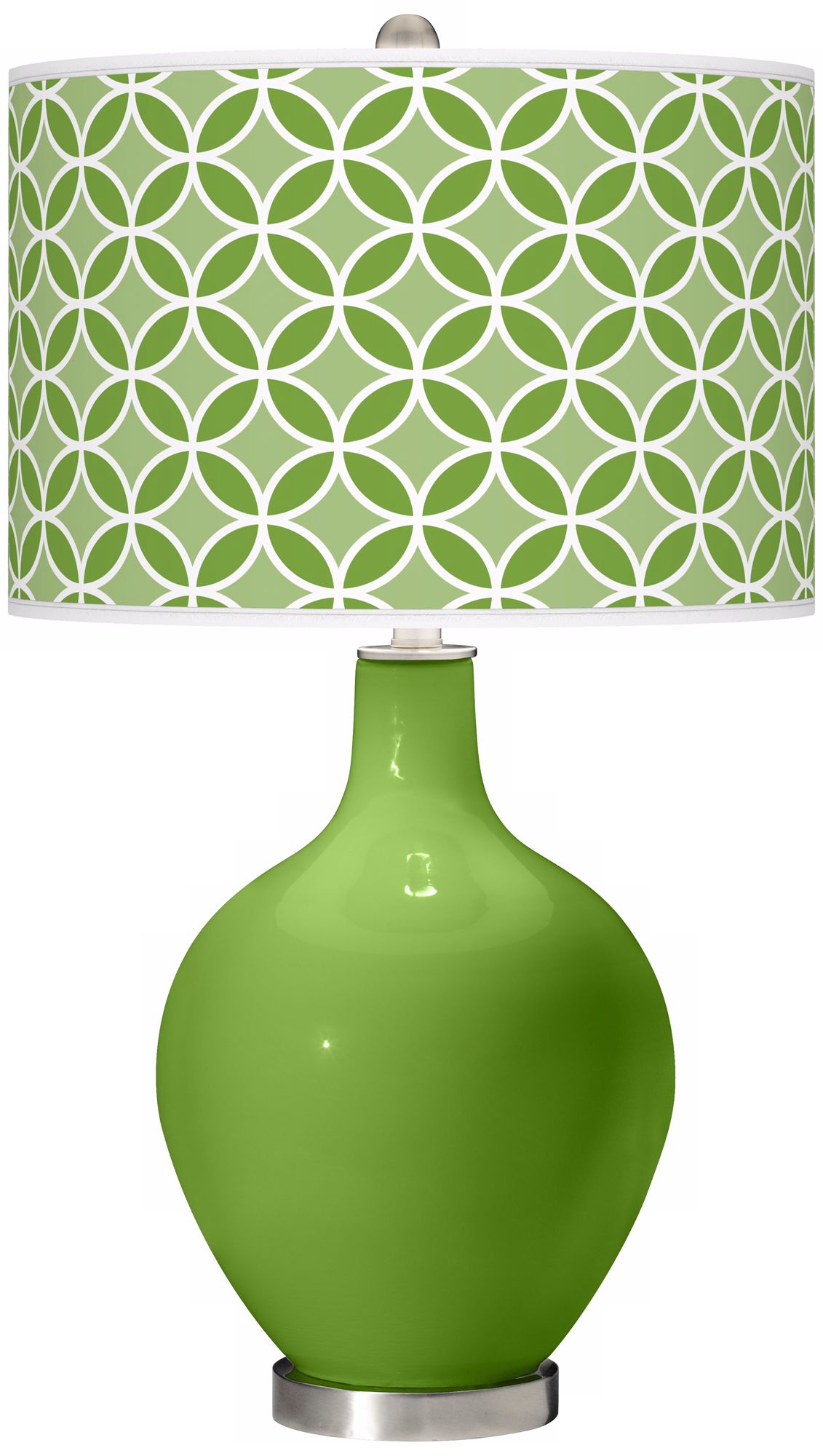Rosemary Green Circle Rings Ovo Table Lamp