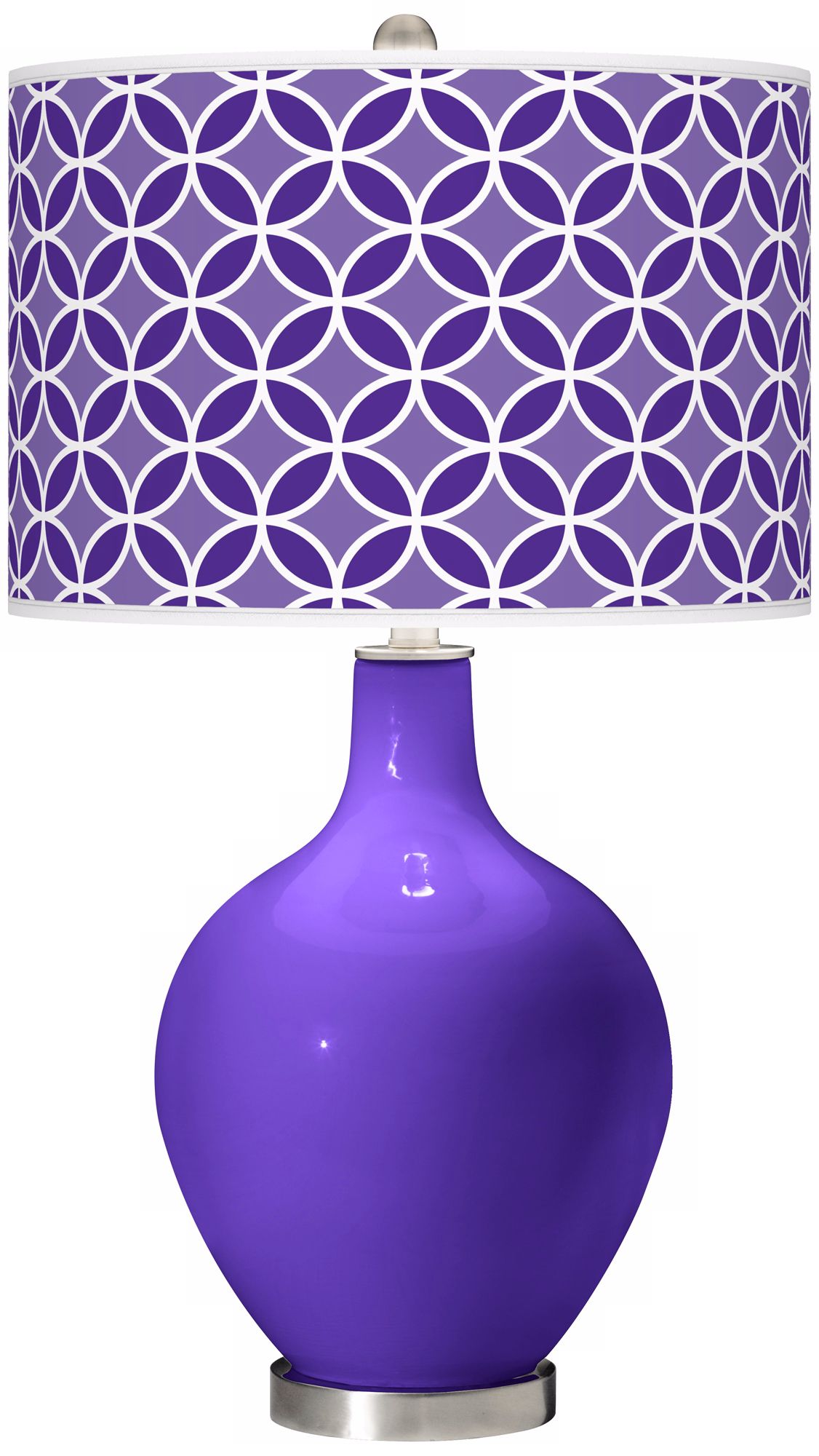 Violet Circle Rings Ovo Table Lamp