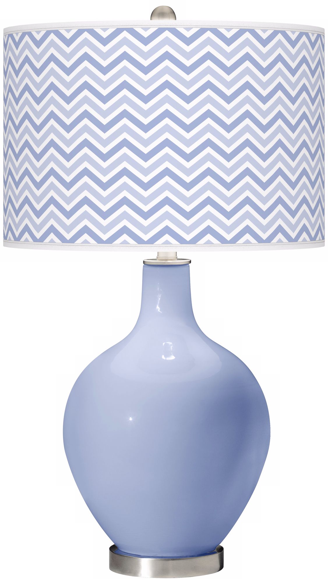 Lilac Narrow Zig Zag Ovo Table Lamp