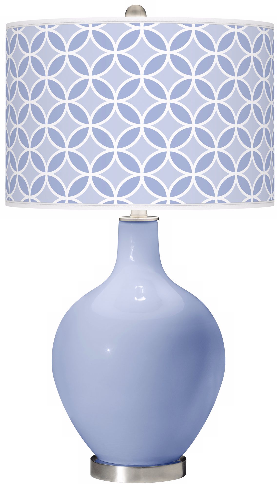 Lilac Circle Rings Ovo Table Lamp