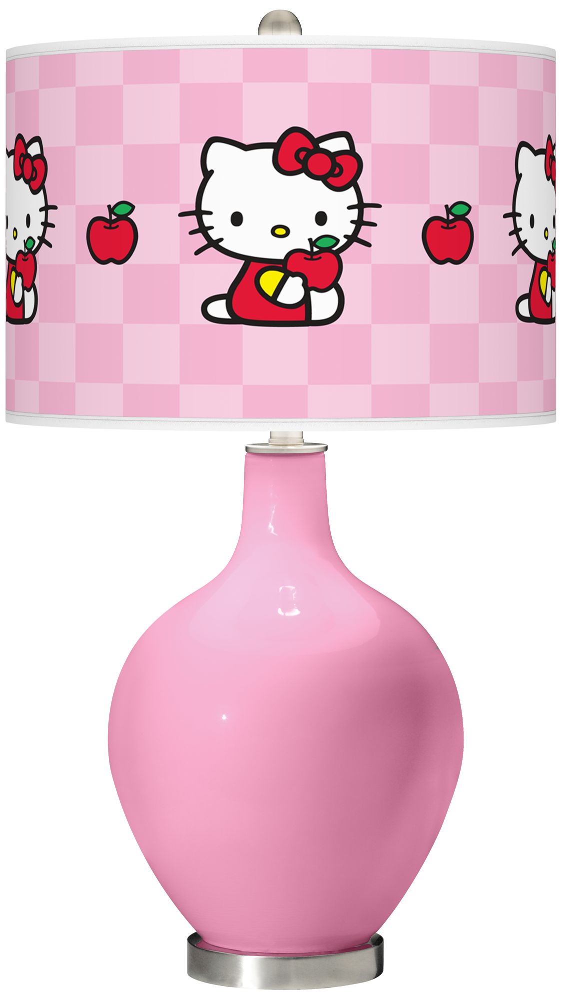 Pale Pink Hello Kitty Apples Ovo Table Lamp