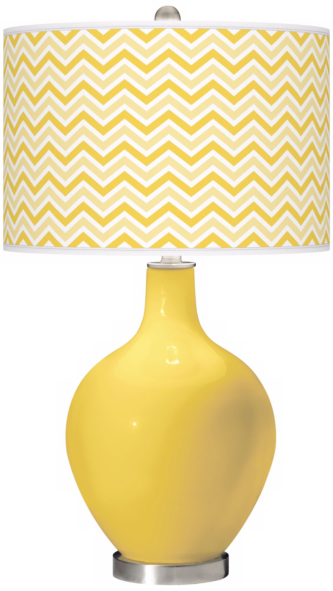 Lemon Zest Narrow Zig Zag Ovo Table Lamp