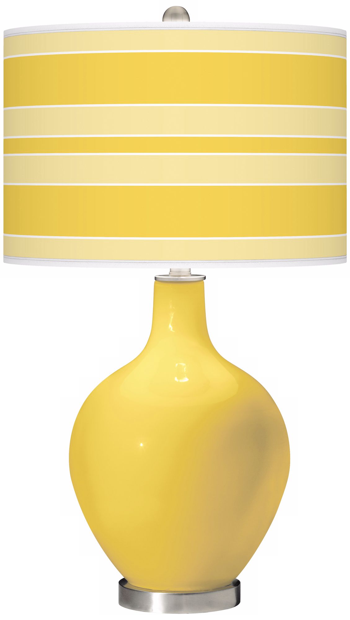 Lemon Zest Bold Stripe Ovo Table Lamp