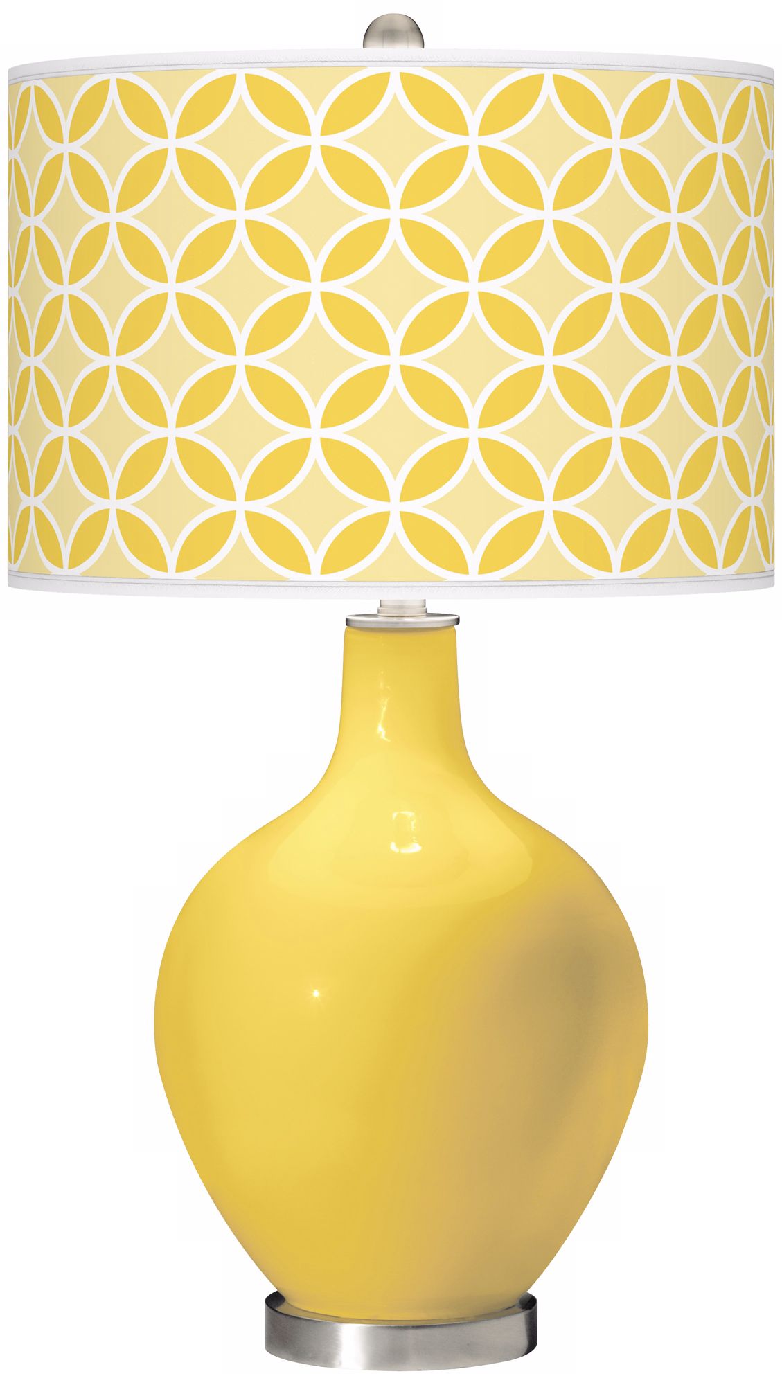 Lemon Zest Circle Rings Ovo Table Lamp