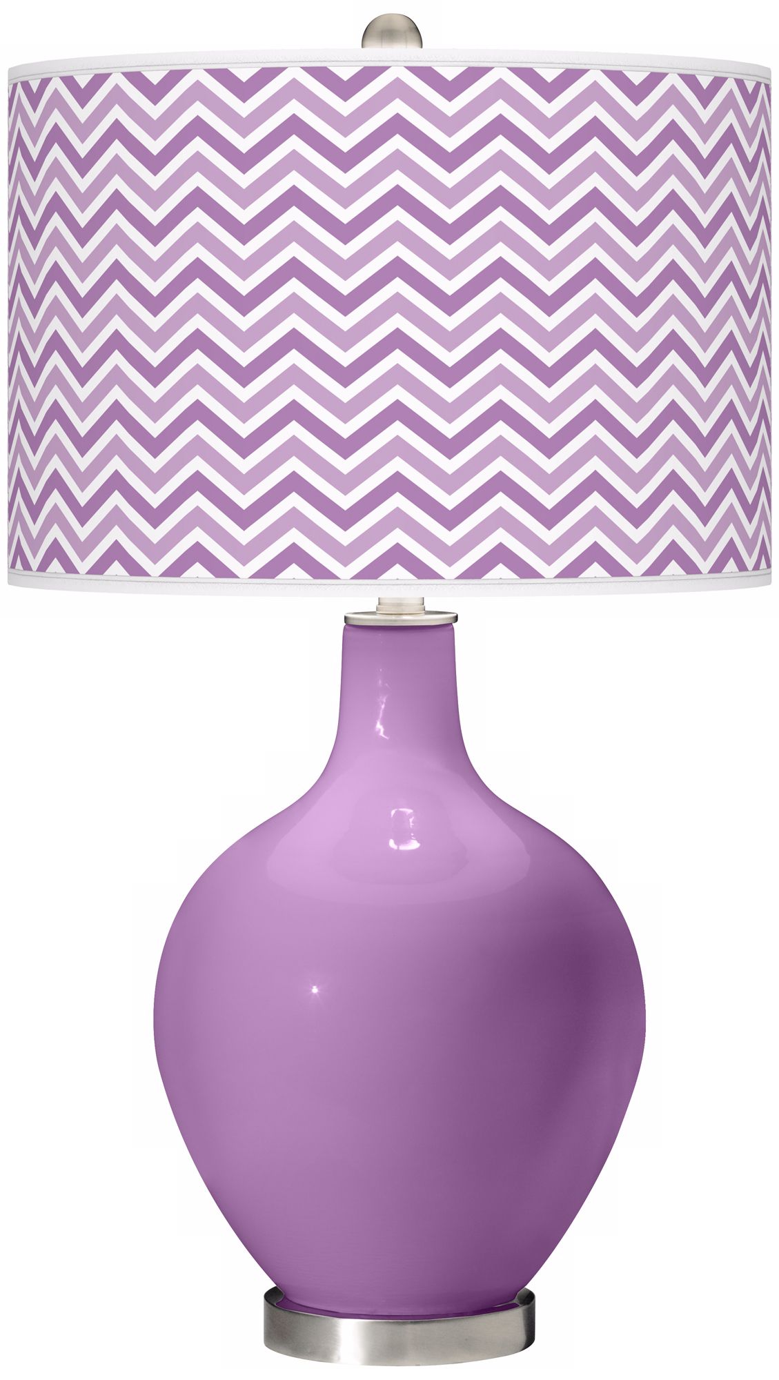 African Violet Narrow Zig Zag Ovo Table Lamp