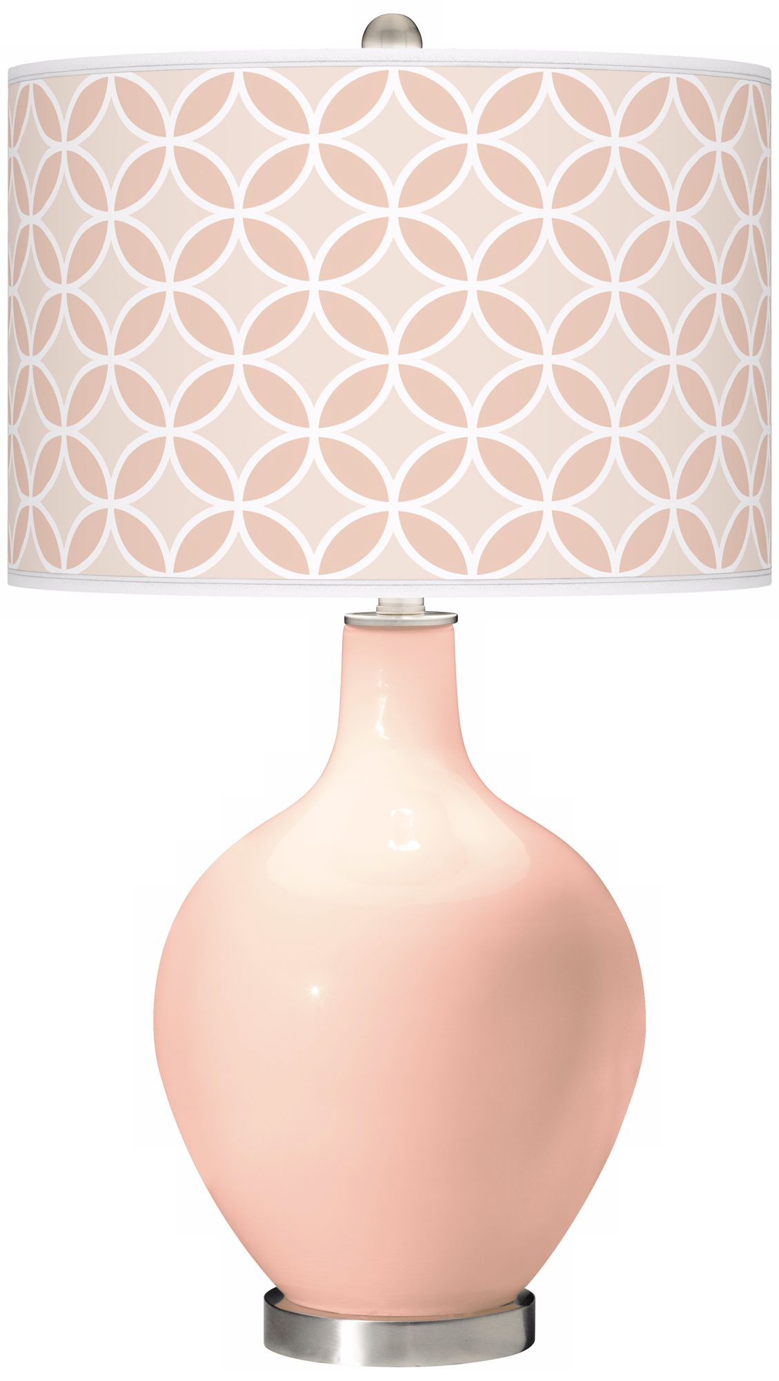Linen Circle Rings Ovo Table Lamp