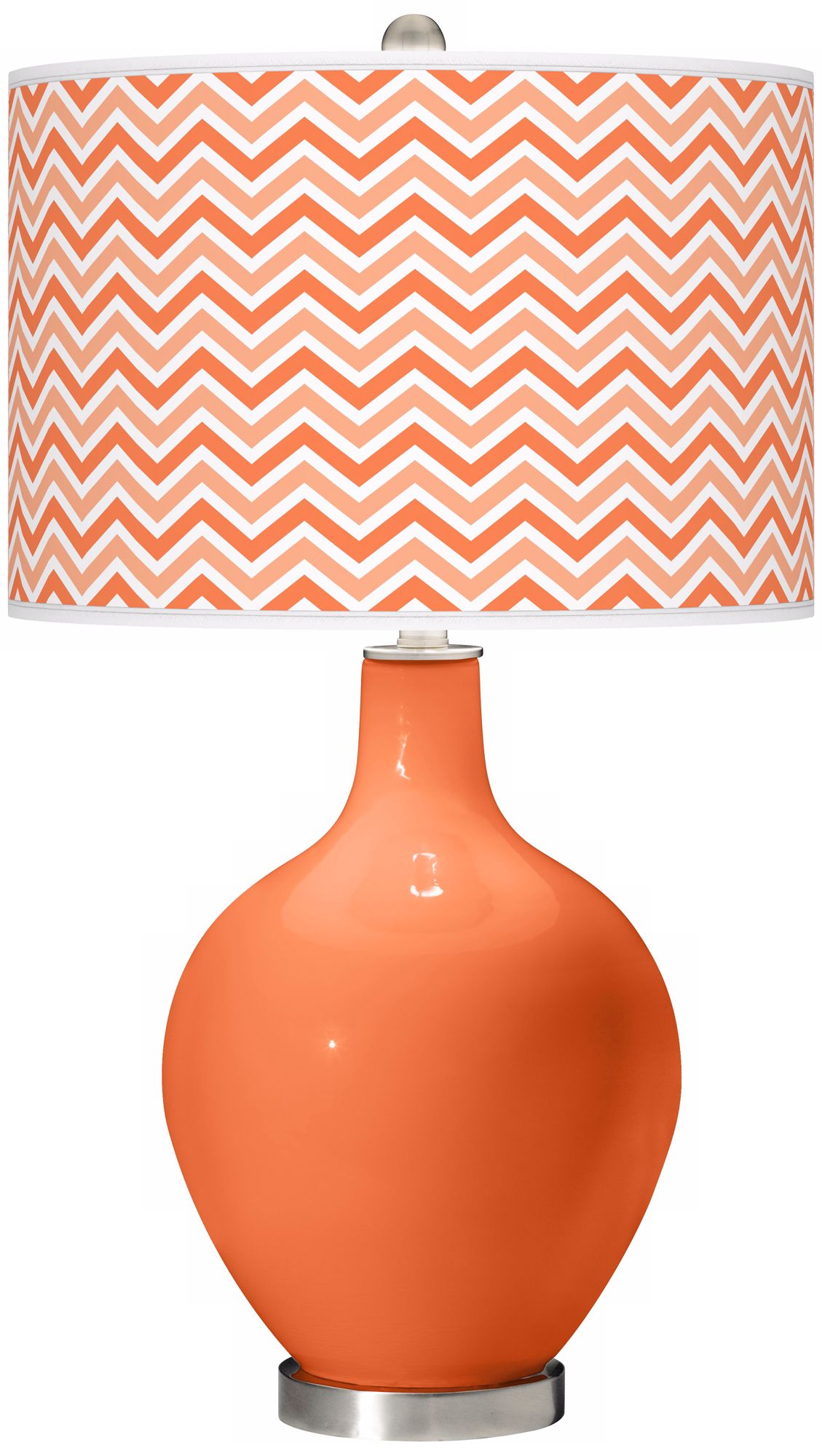 Nectarine Narrow Zig Zag Ovo Table Lamp