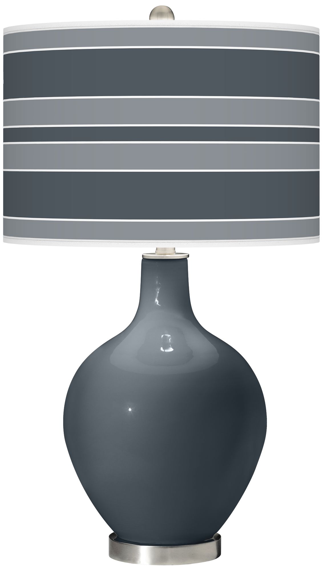 Outer Space Bold Stripe Ovo Table Lamp