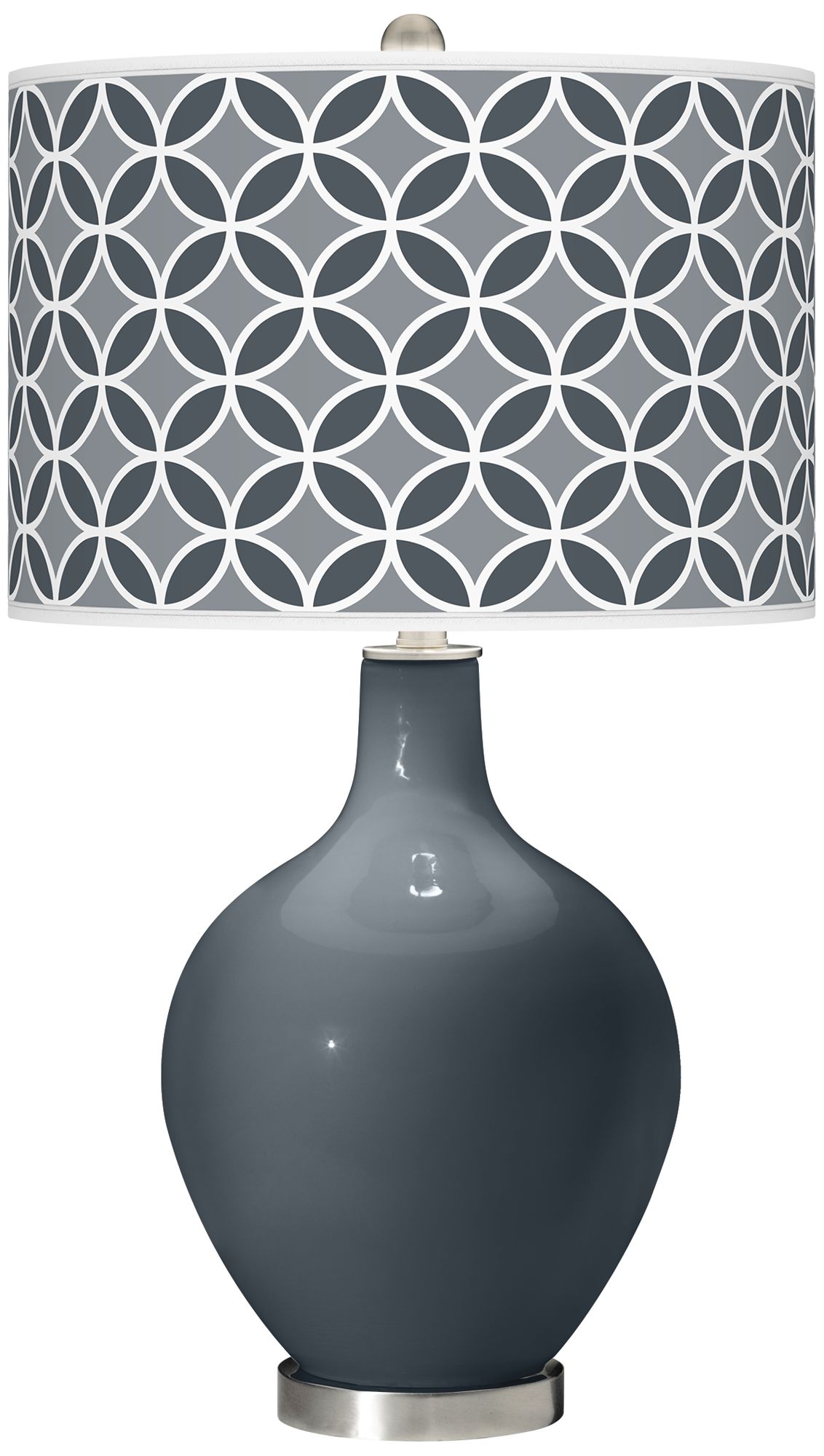 Outer Space Circle Rings Ovo Table Lamp